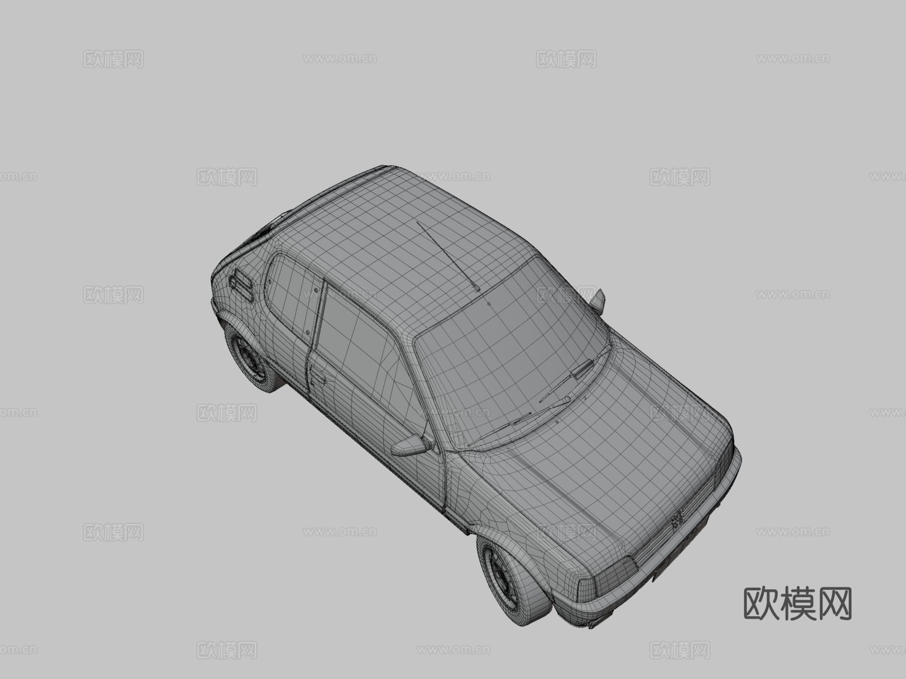 白色汽车3d模型