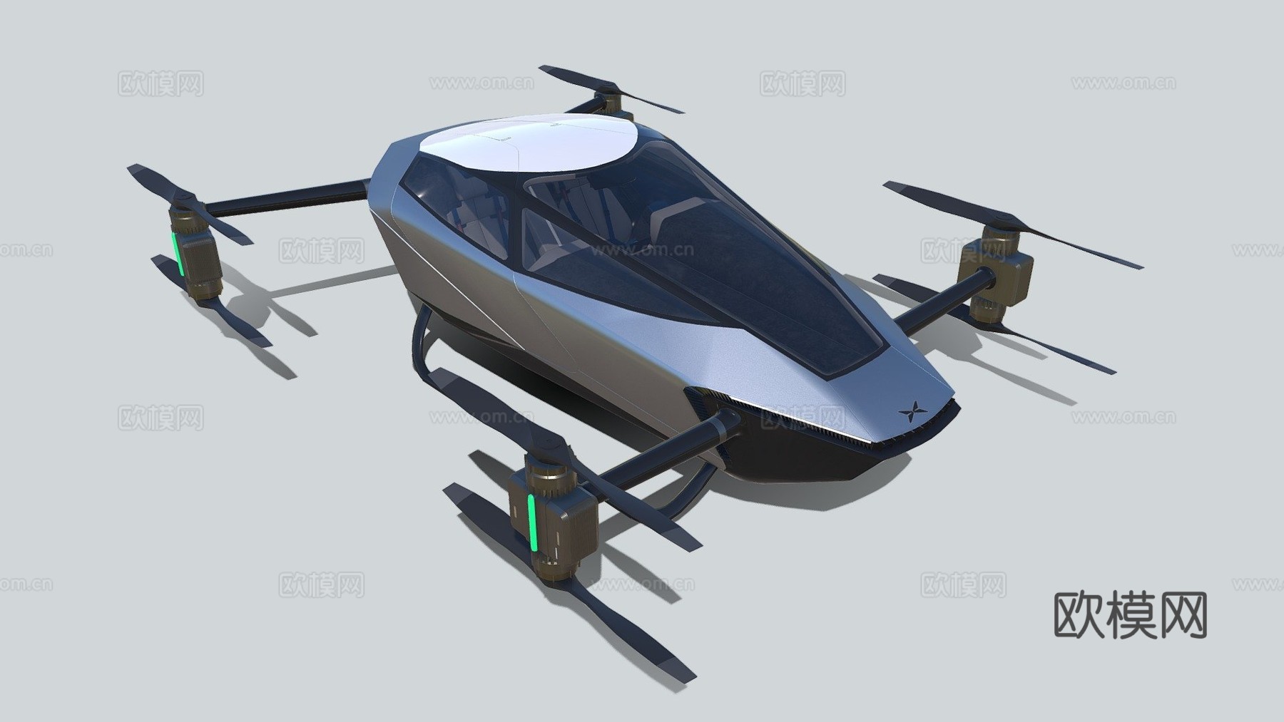 电动汽车 飞行汽车3d模型