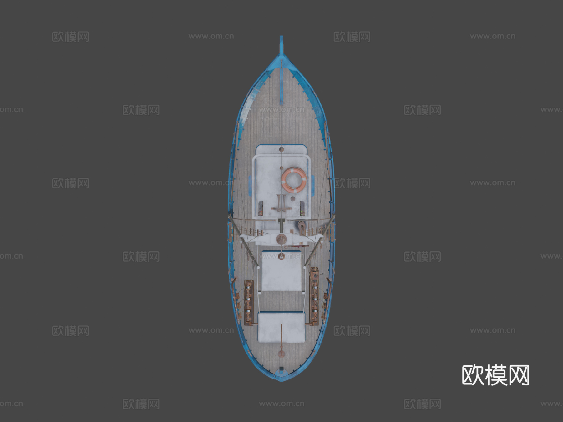 蒙特雷大剪刀渔船3d模型