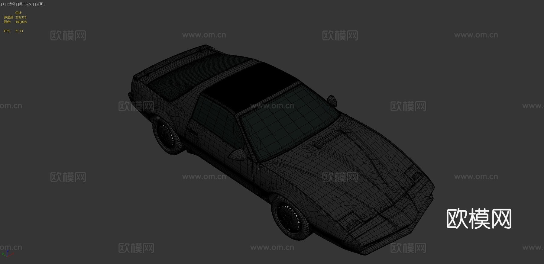 庞蒂亚克火鸟汽车3d模型