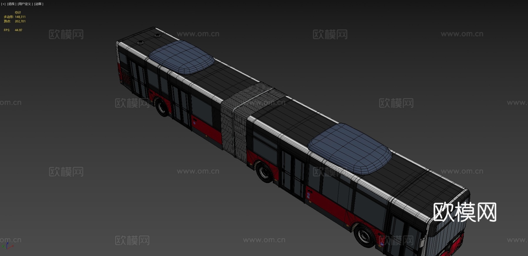 汽车 城市公交车3d模型