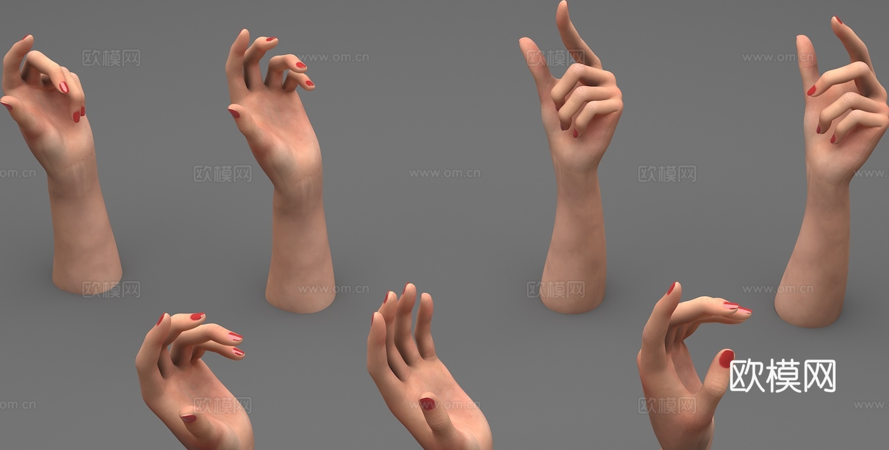 手势 女性手势 手臂 手掌 手指3d模型下载
