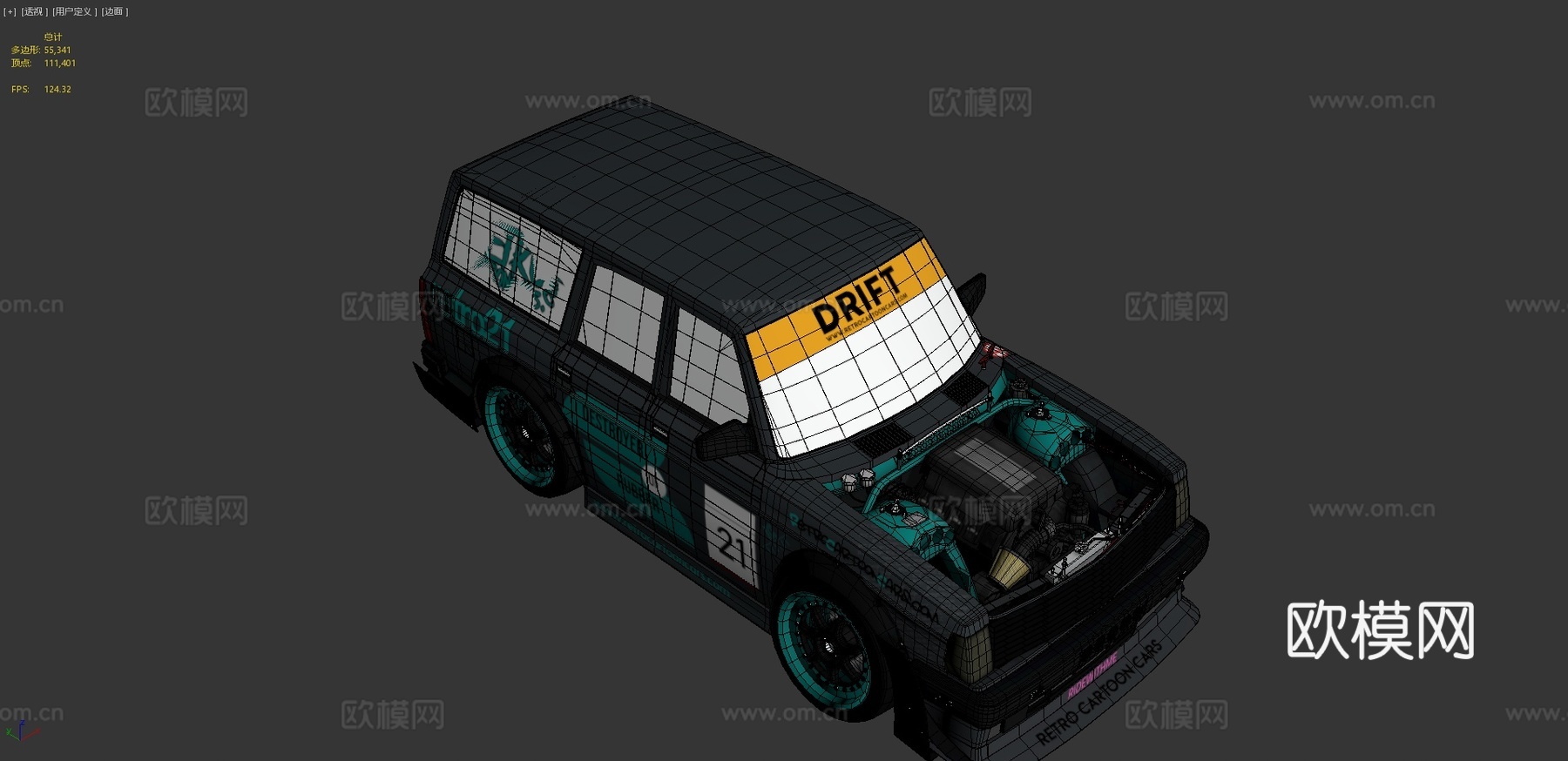 汽车 越野车 漂移车3d模型