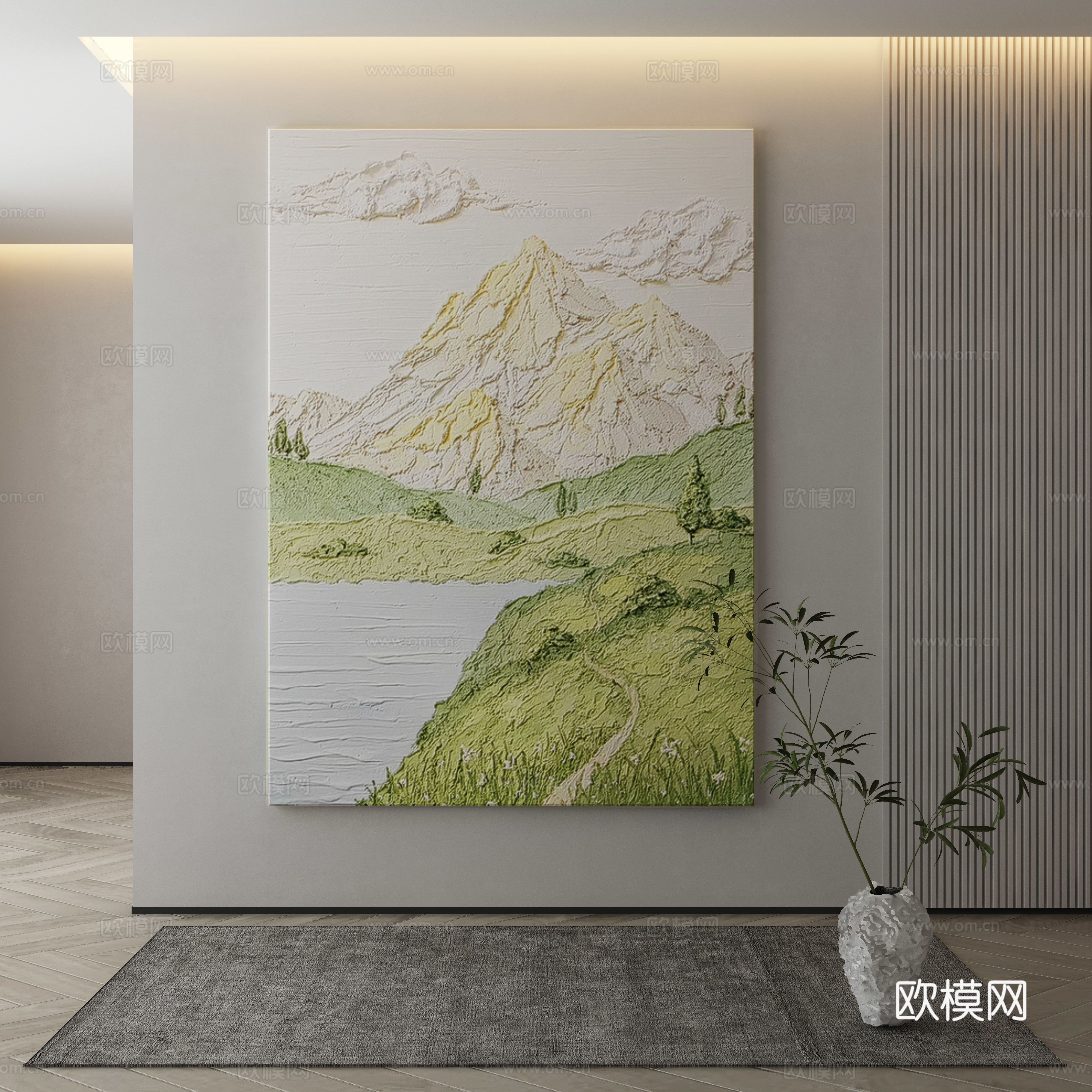 装饰画 肌理画 挂画3d模型