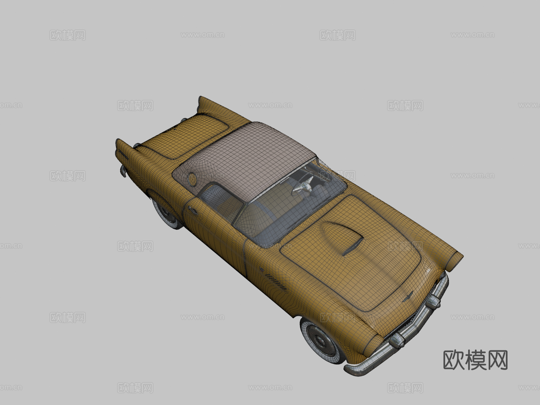 福特雷鸟汽车 老爷车3d模型