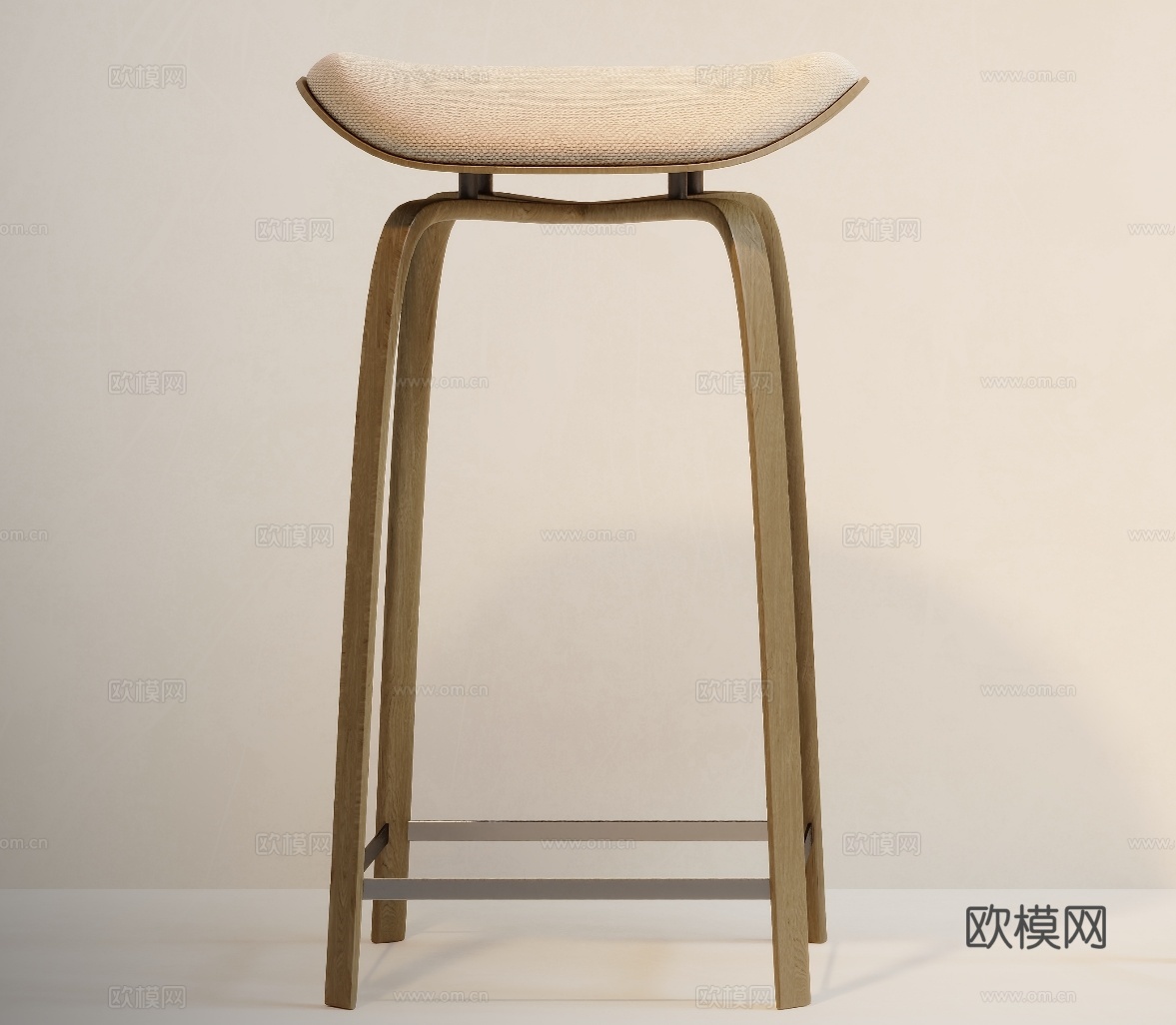 现代吧椅 吧凳 高脚凳3d模型下载（渲染图3）