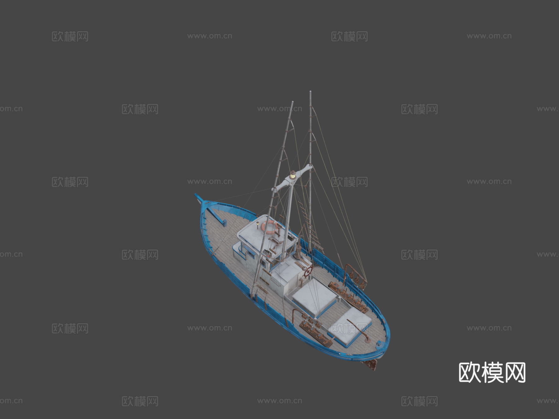 蒙特雷大剪刀渔船3d模型