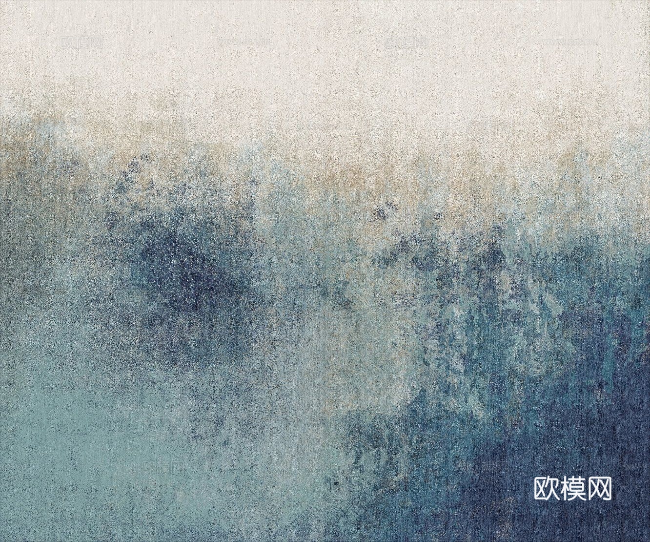 蓝色水墨地毯下载