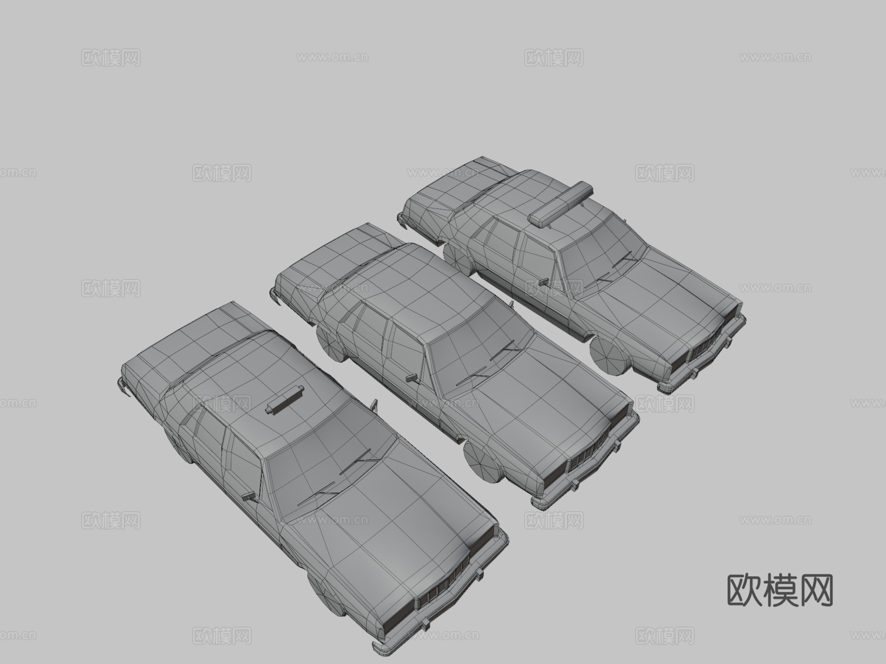 世纪80年代 普通汽车 轿车3d模型