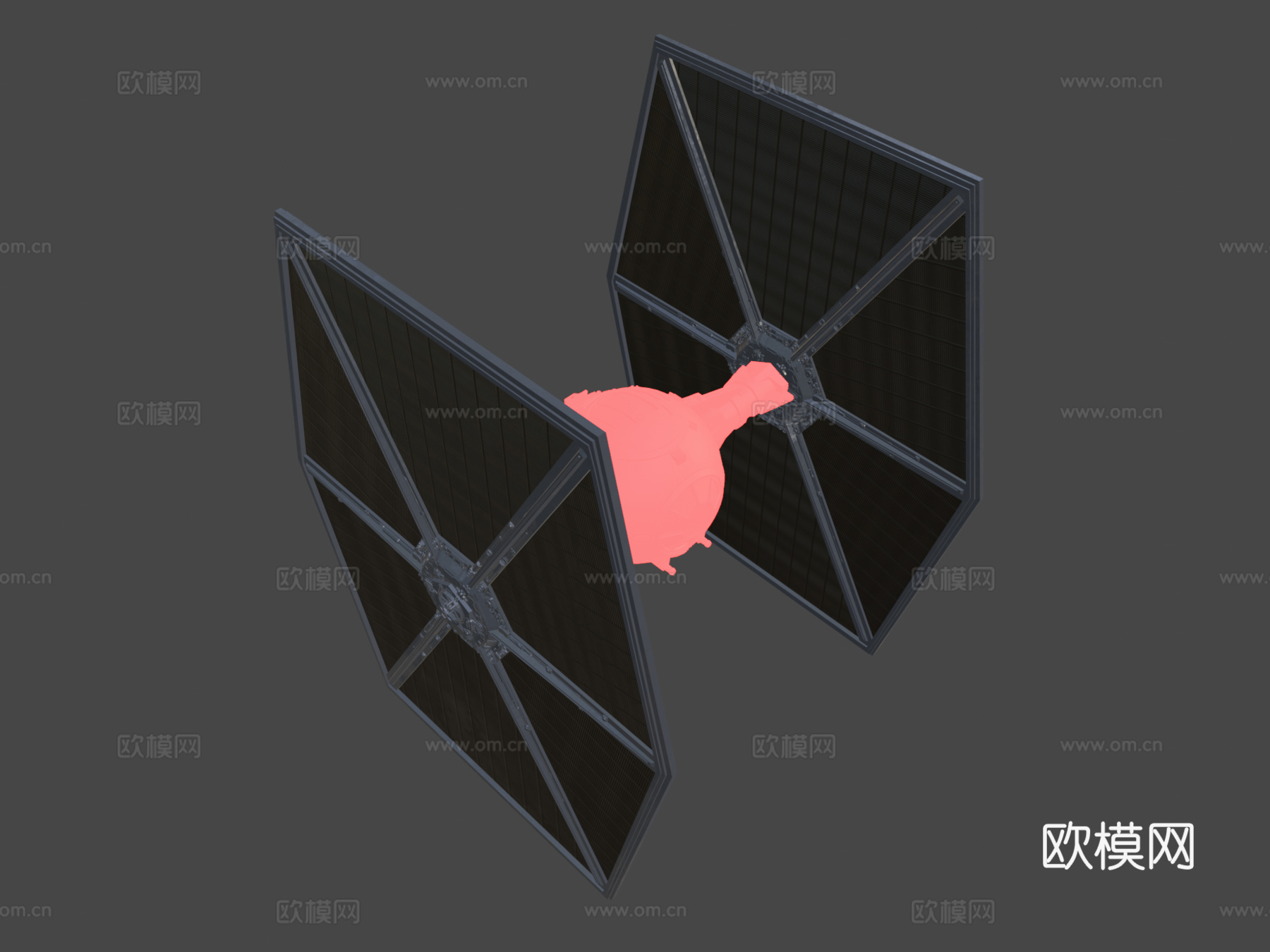 TIE 战斗机 宇宙飞船3d模型