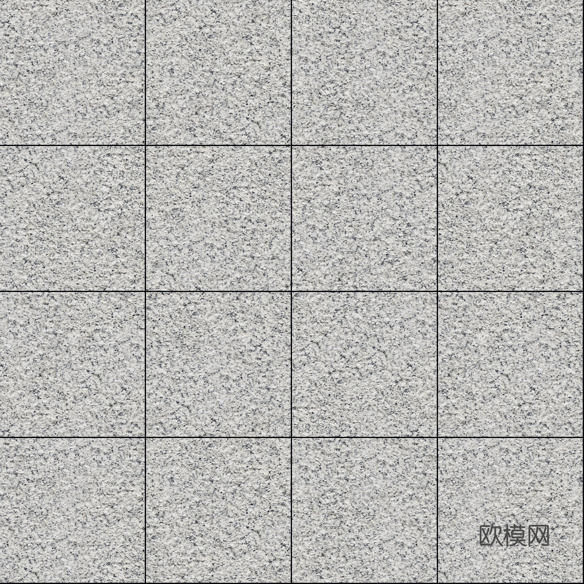 芝麻灰花岗岩外墙地面贴砖PBR2k 精修贴图下载（渲染图1）