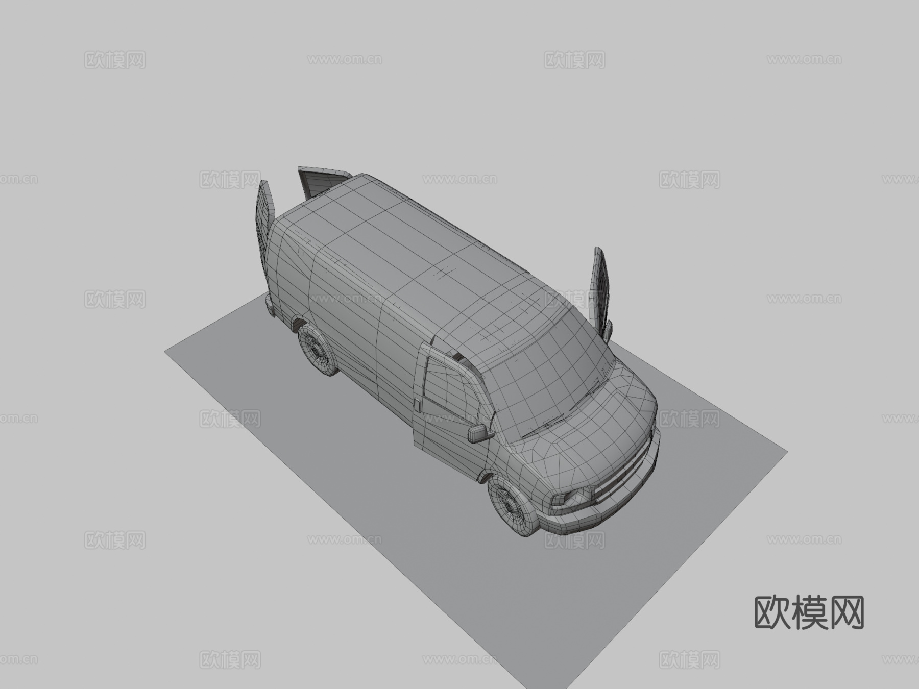 汽车 面包车3d模型