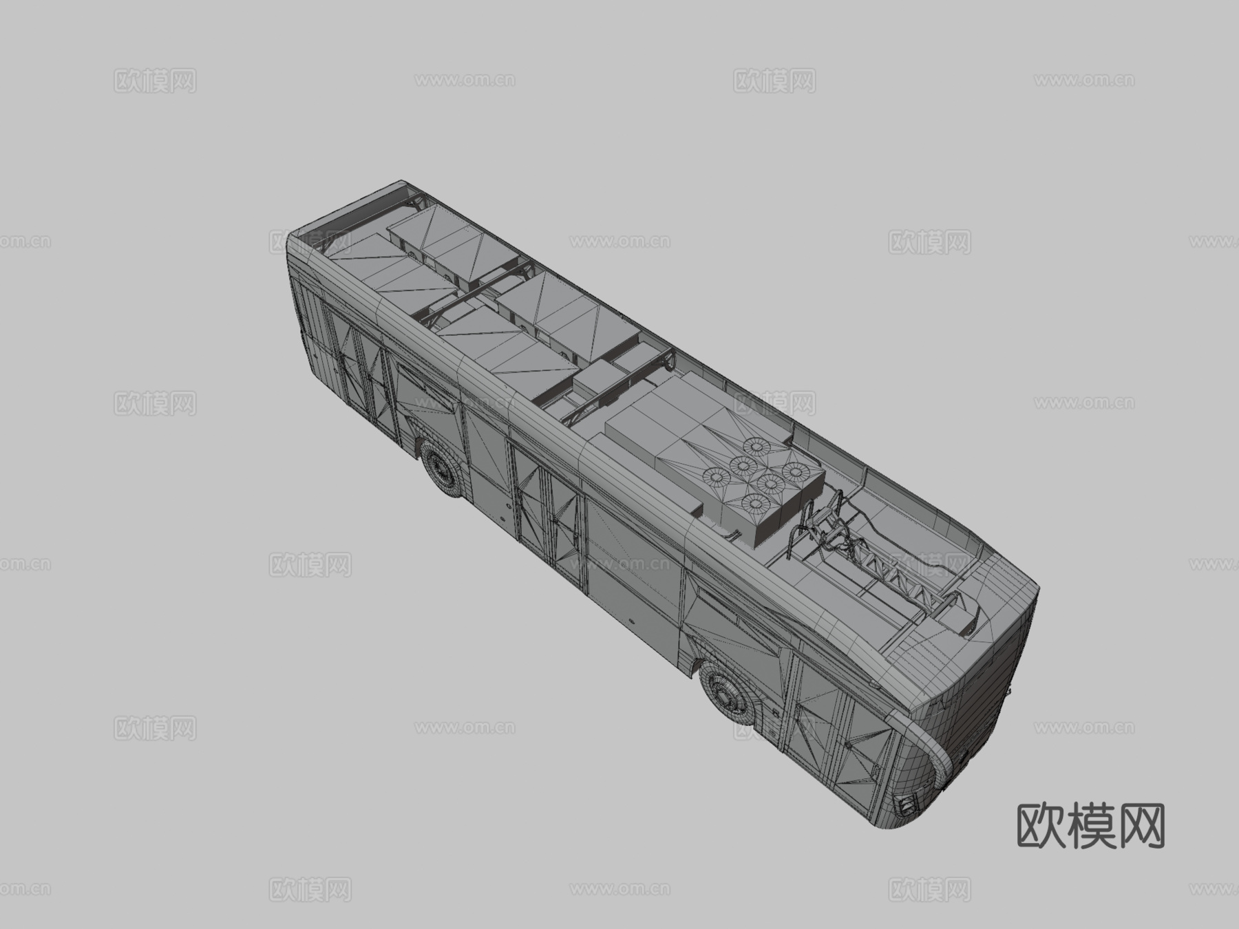 卡玛斯 6282 汽车 电动巴士3d模型