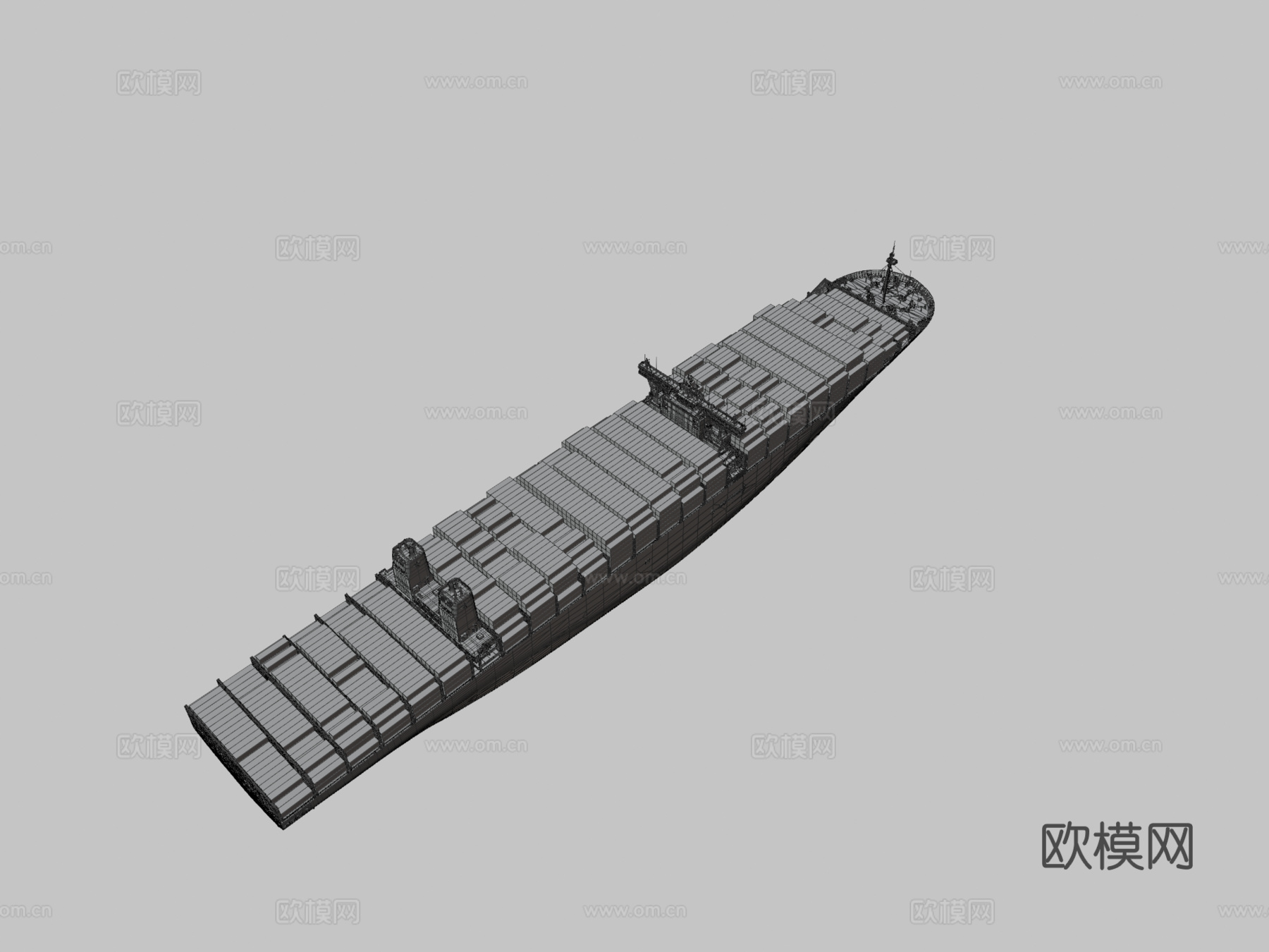 马士基 集装箱船 轮船 货船3d模型