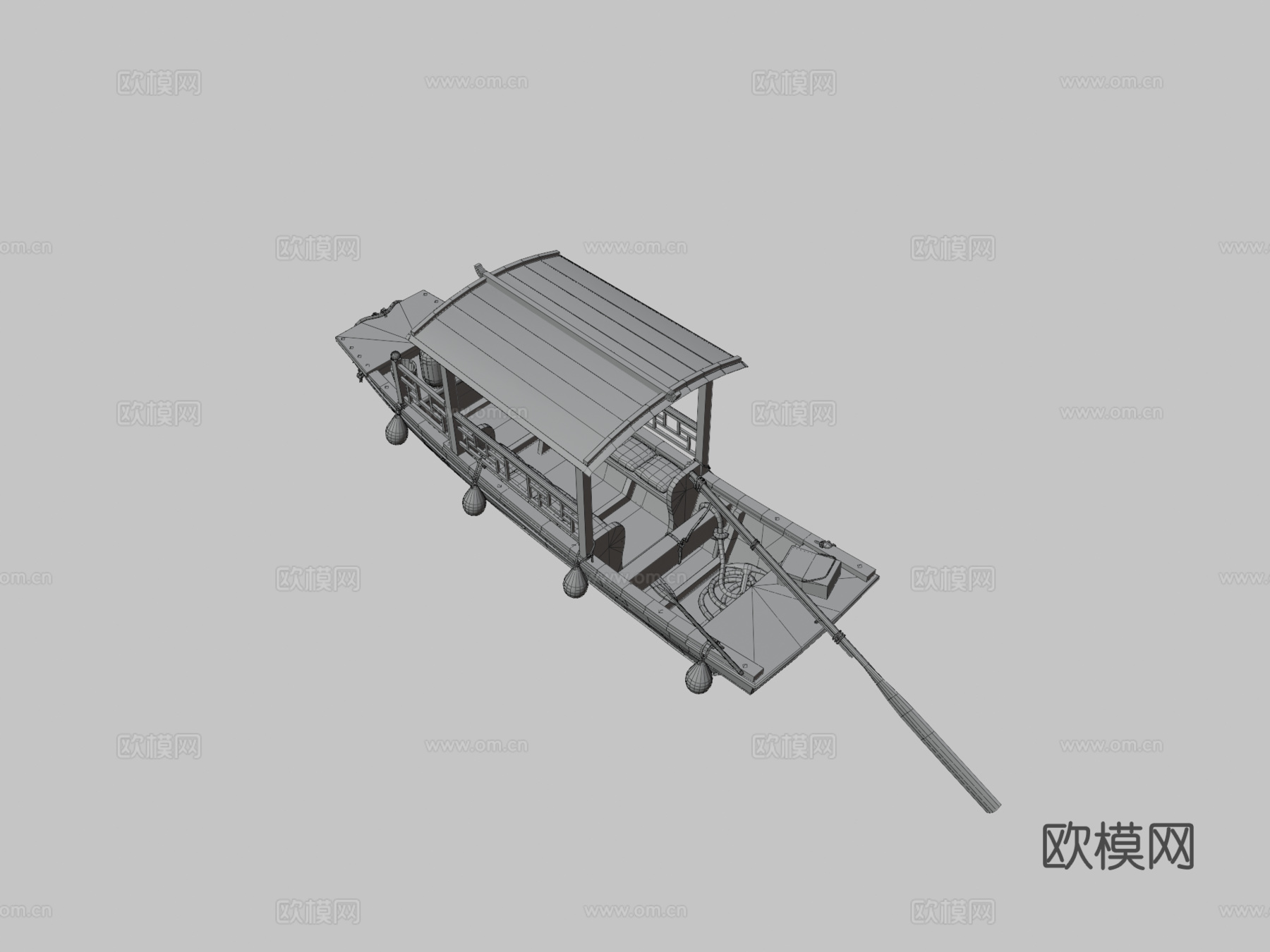 木船 渔船 船只3d模型下载（渲染图3）