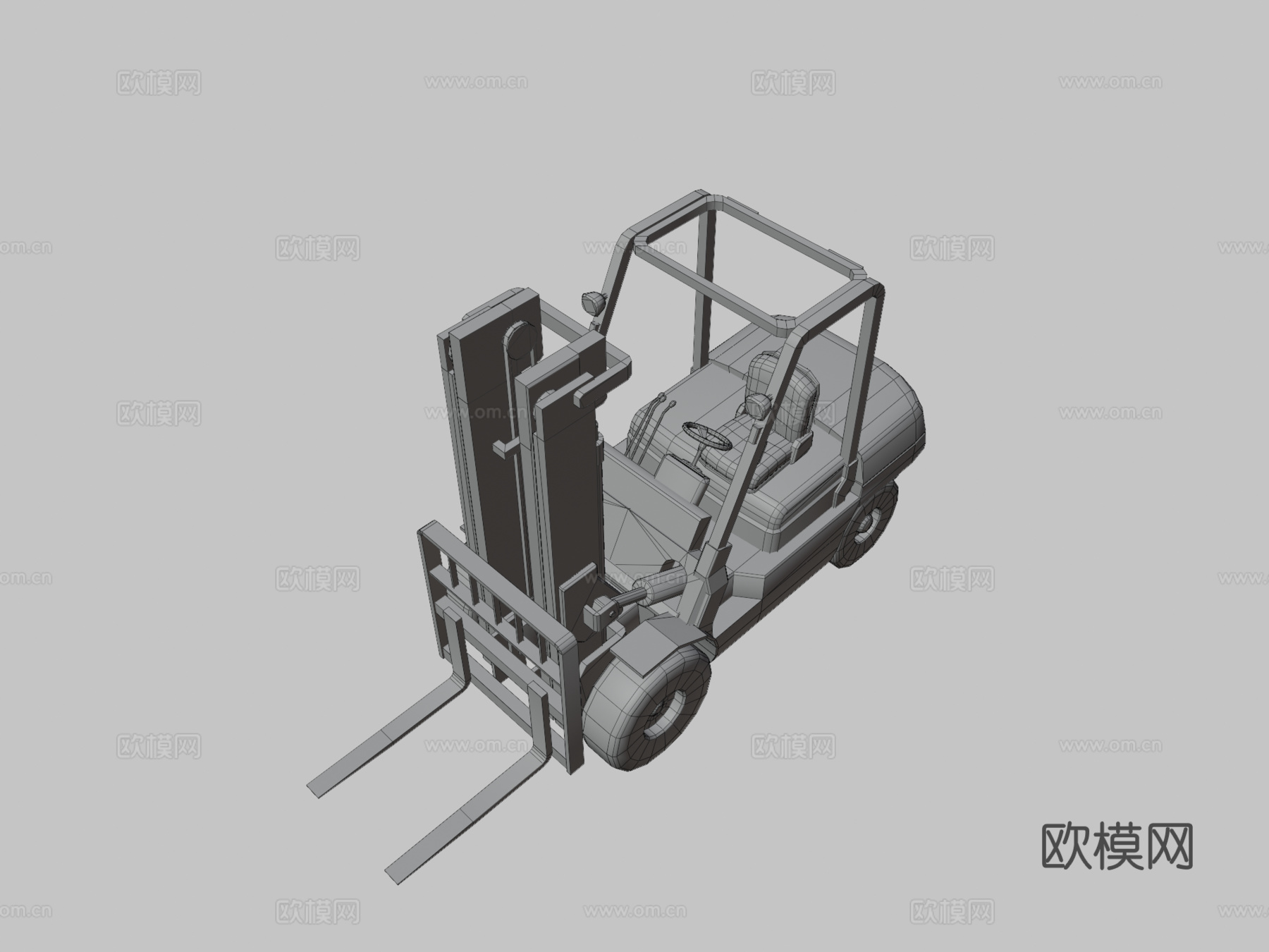 叉车 起重机 手推车3d模型