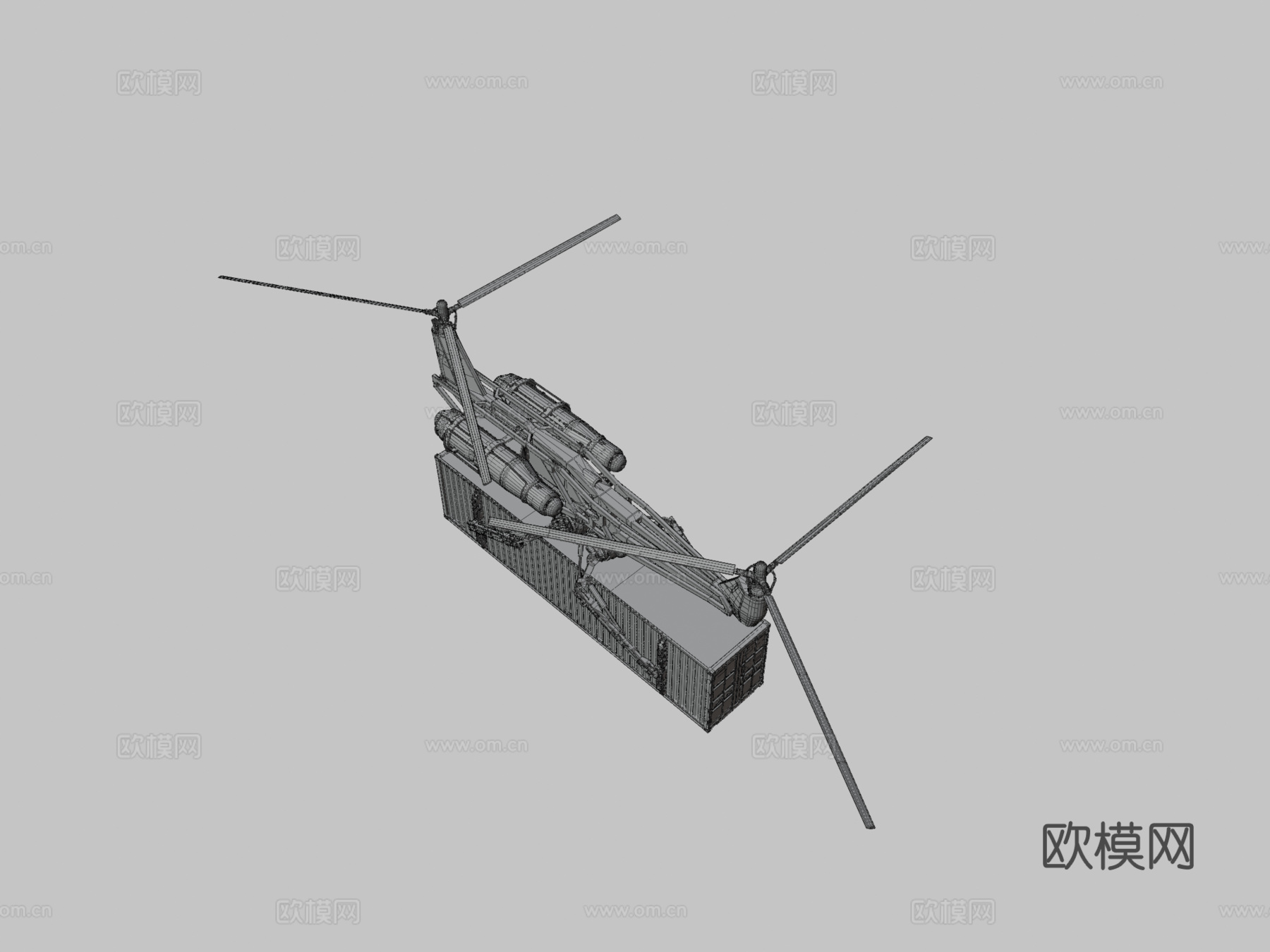 货运无人机 直升机 飞机3d模型