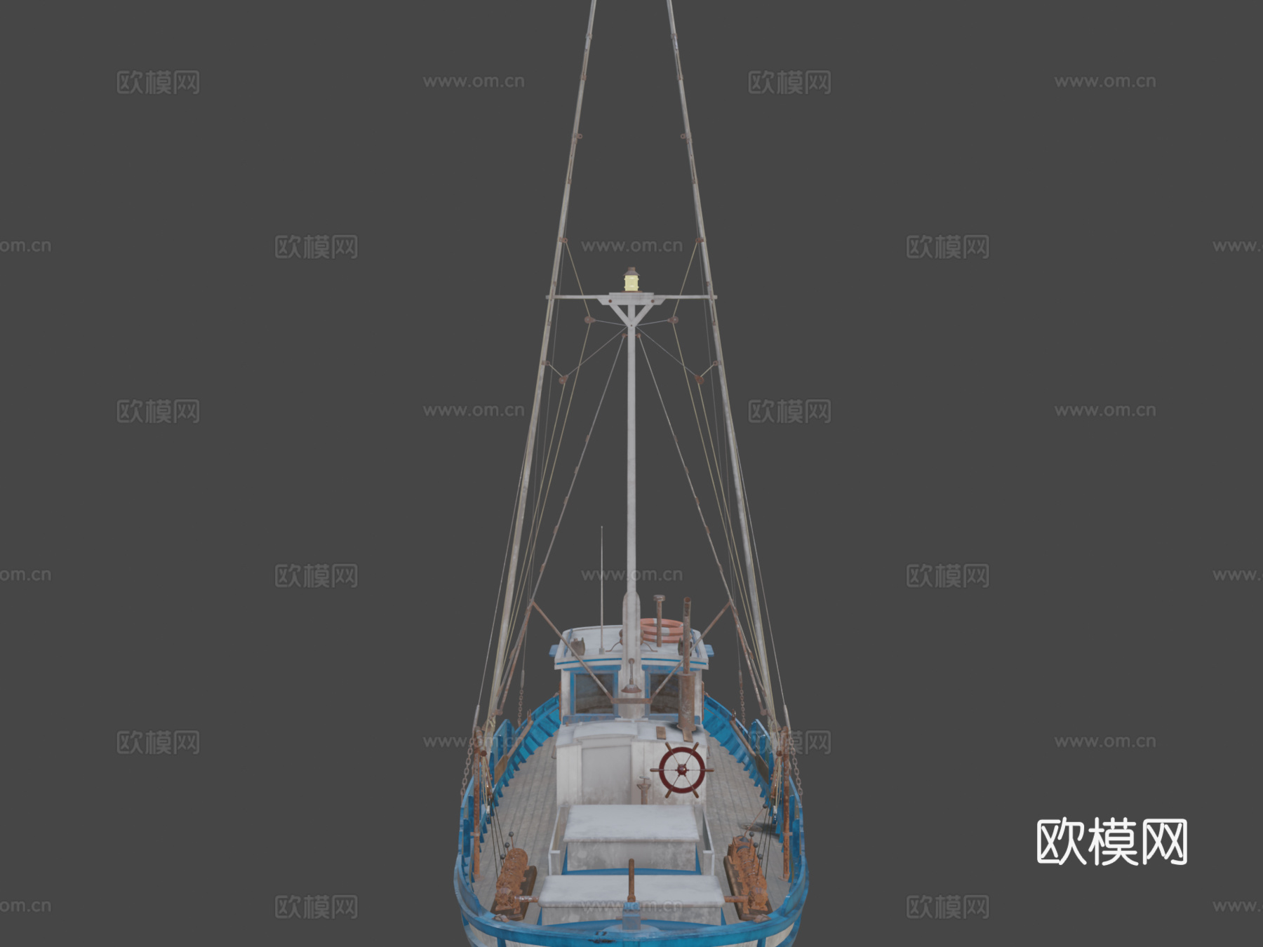 蒙特雷大剪刀渔船3d模型