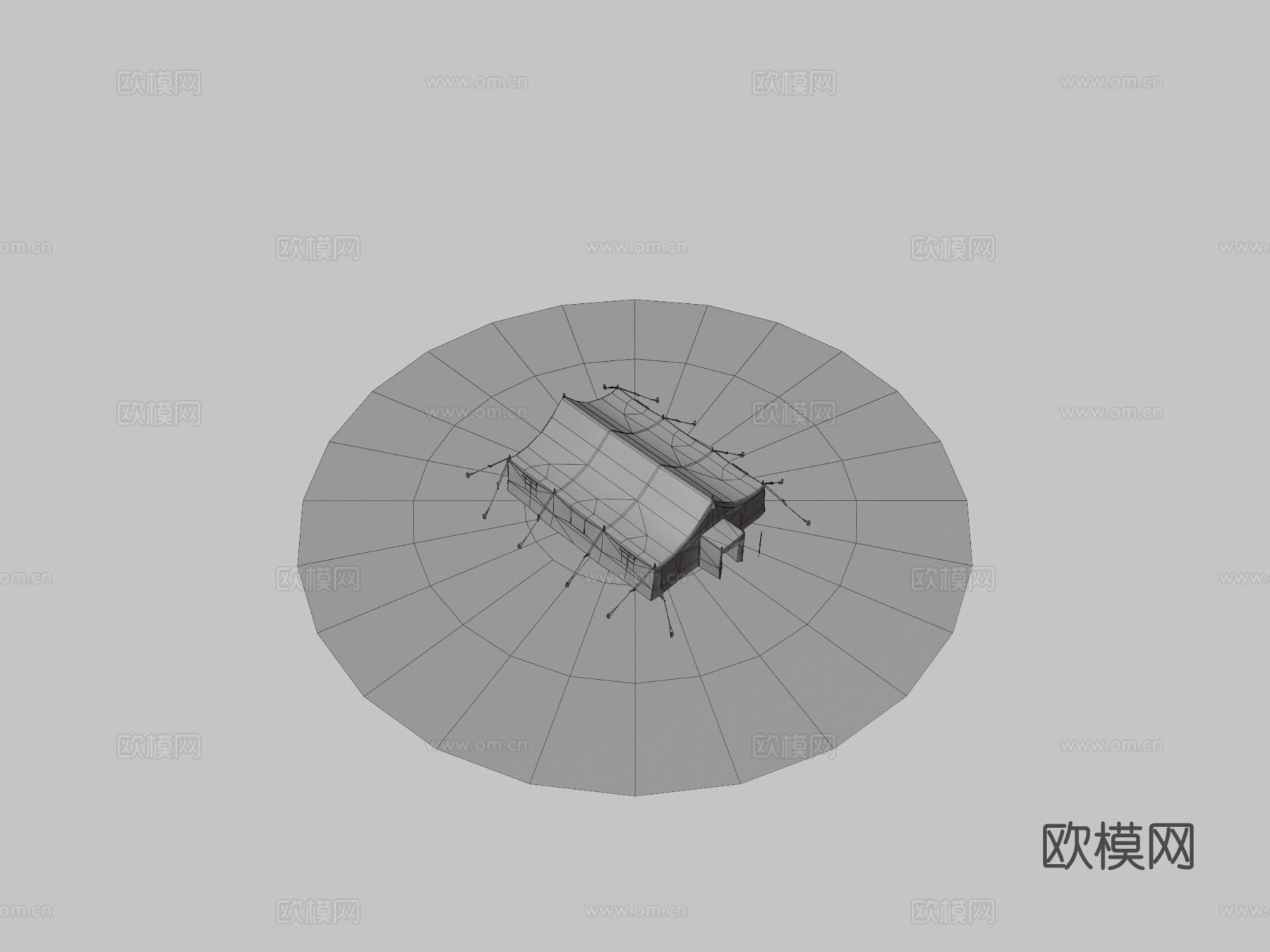 军用帐篷3d模型