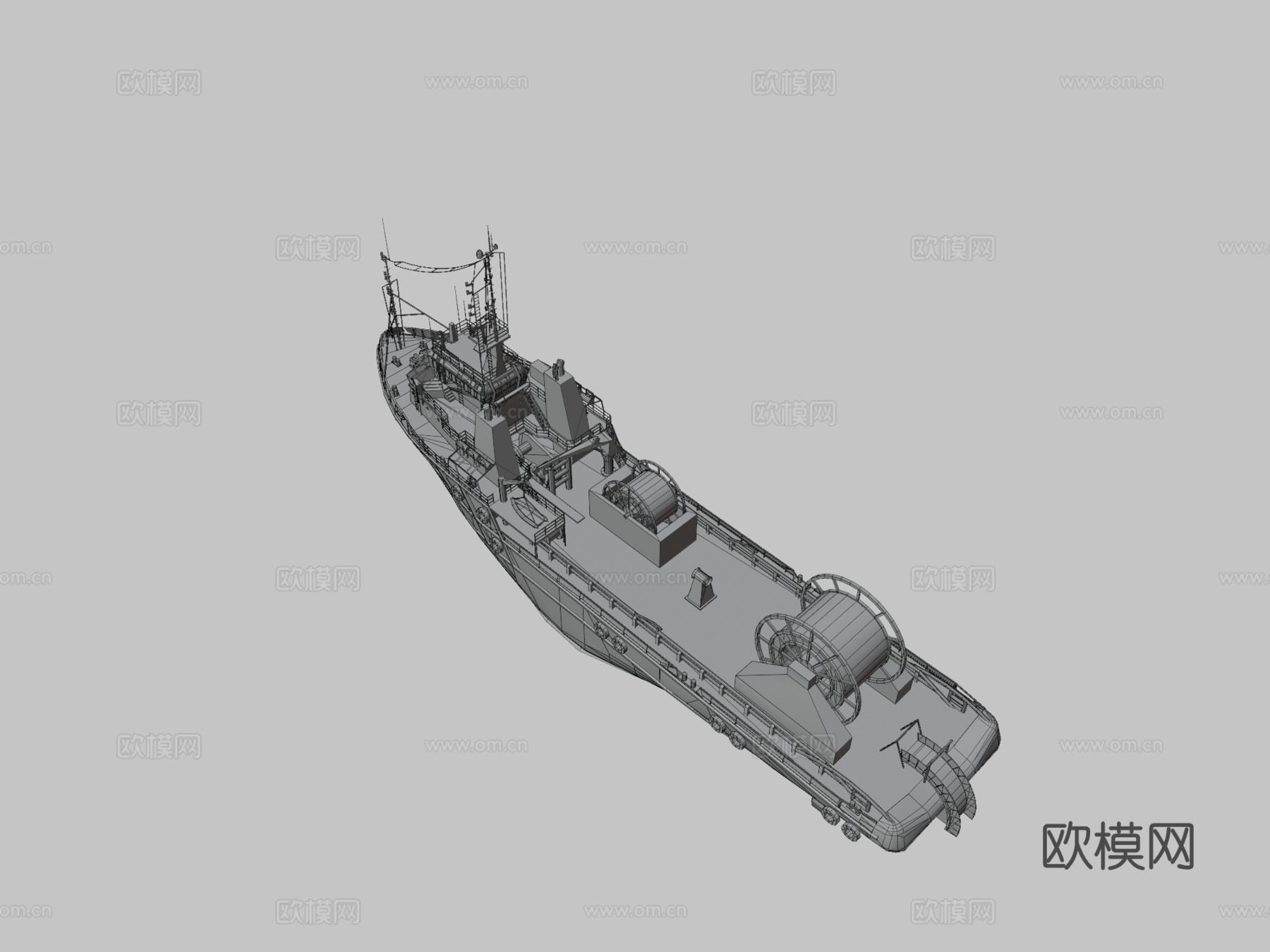 轮船 渔船 船只3d模型