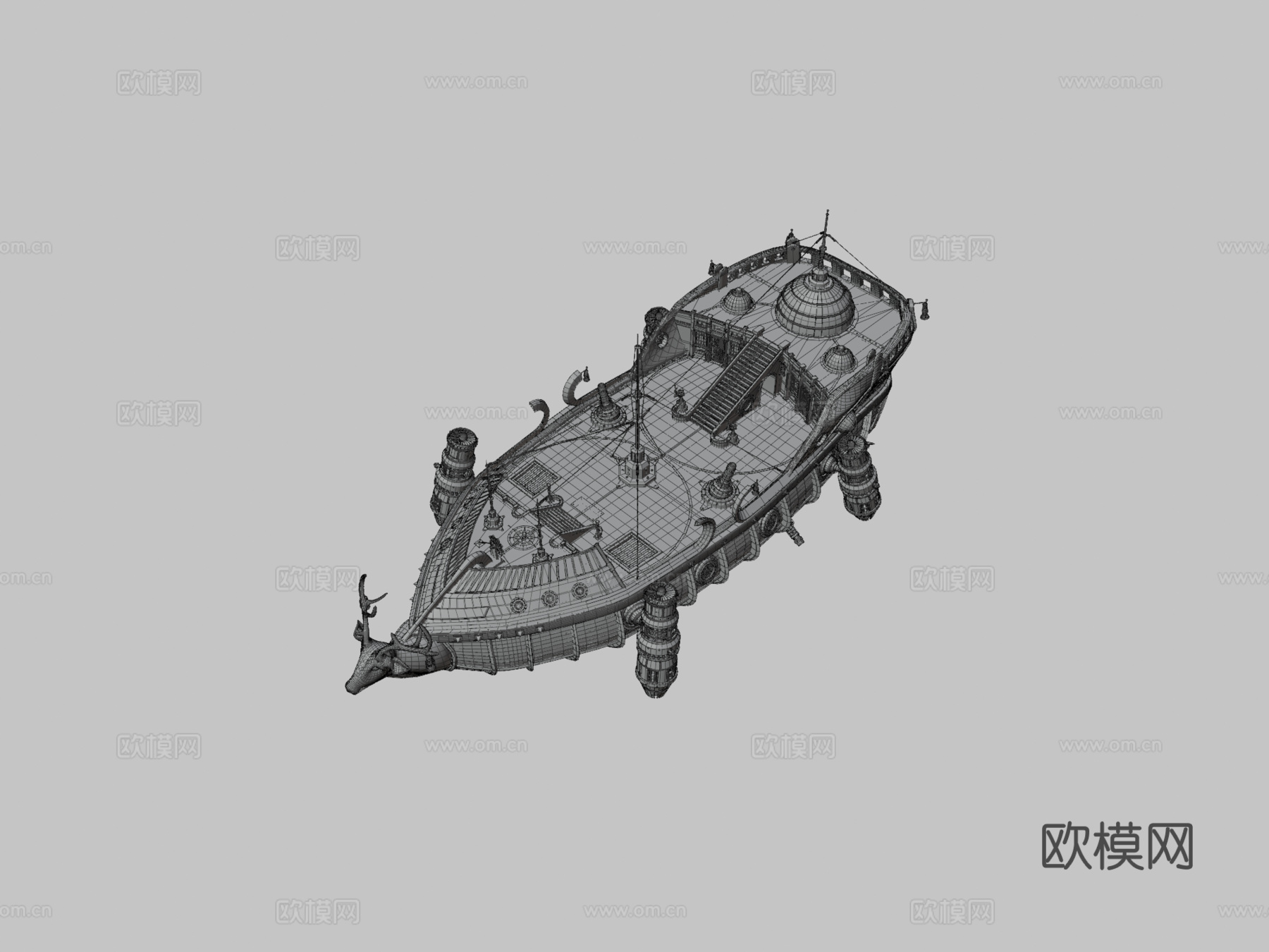 空中极地飞船3d模型