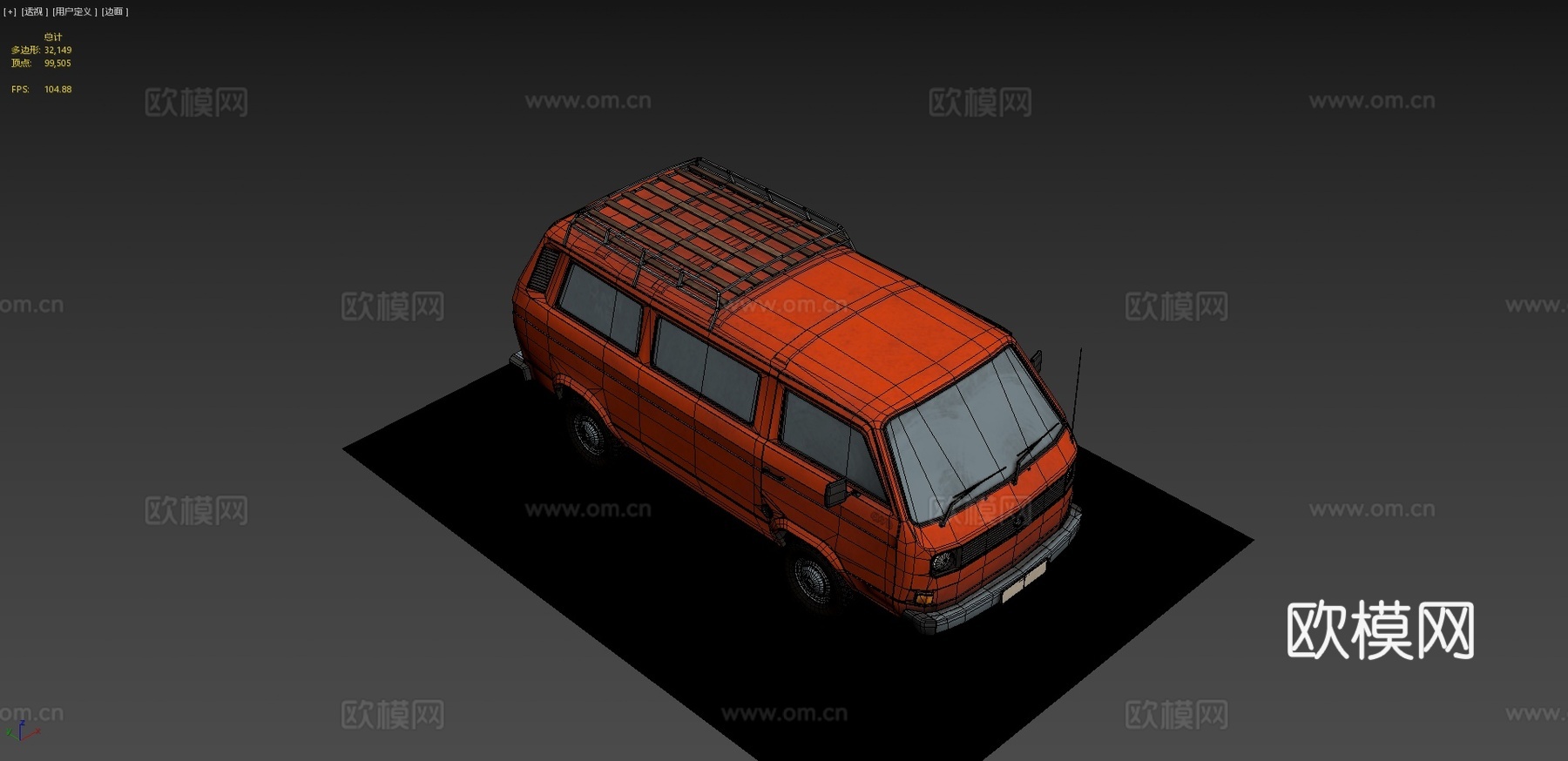 大众 T3 巴士四驱版 汽车3d模型