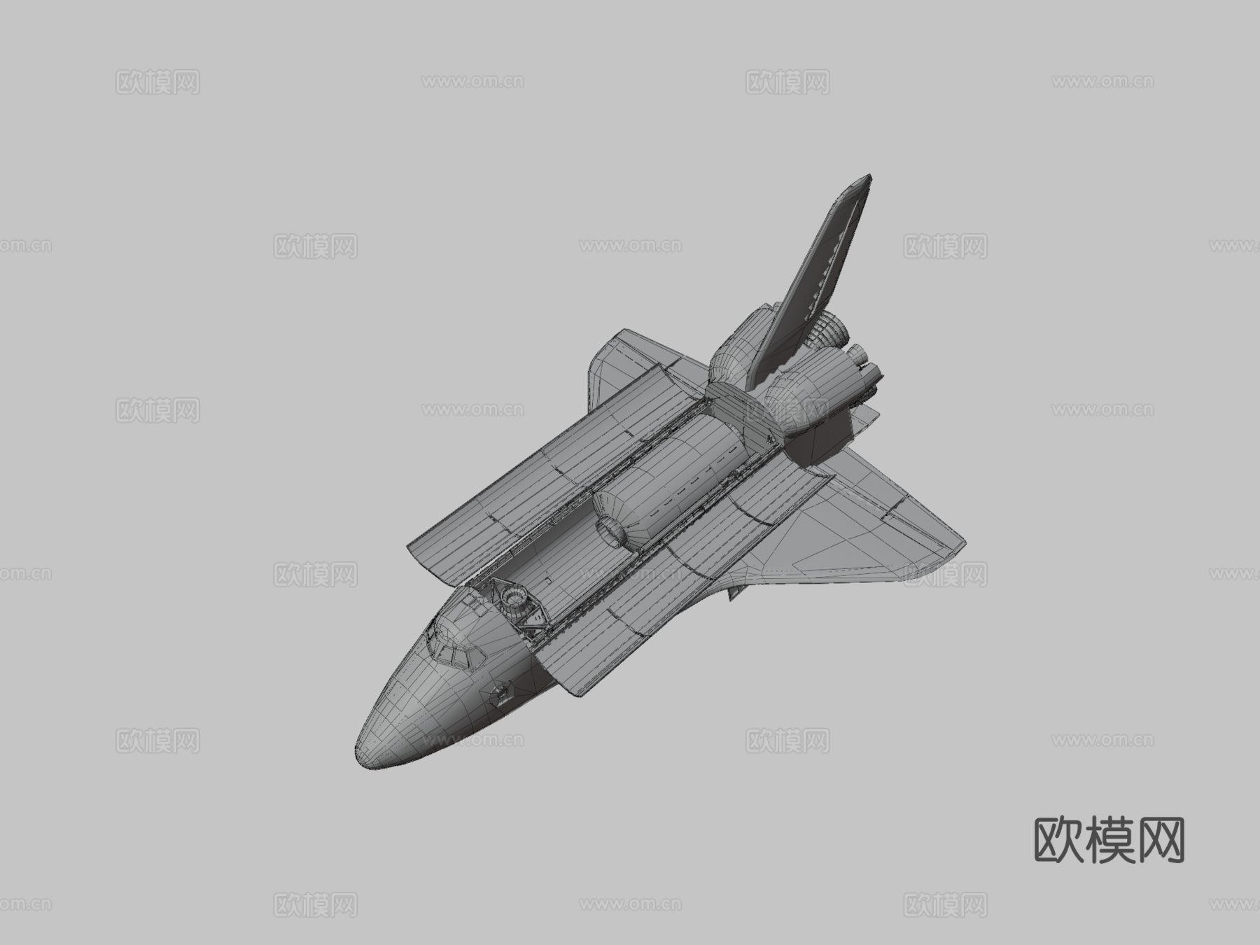 奋进号航天飞机3d模型