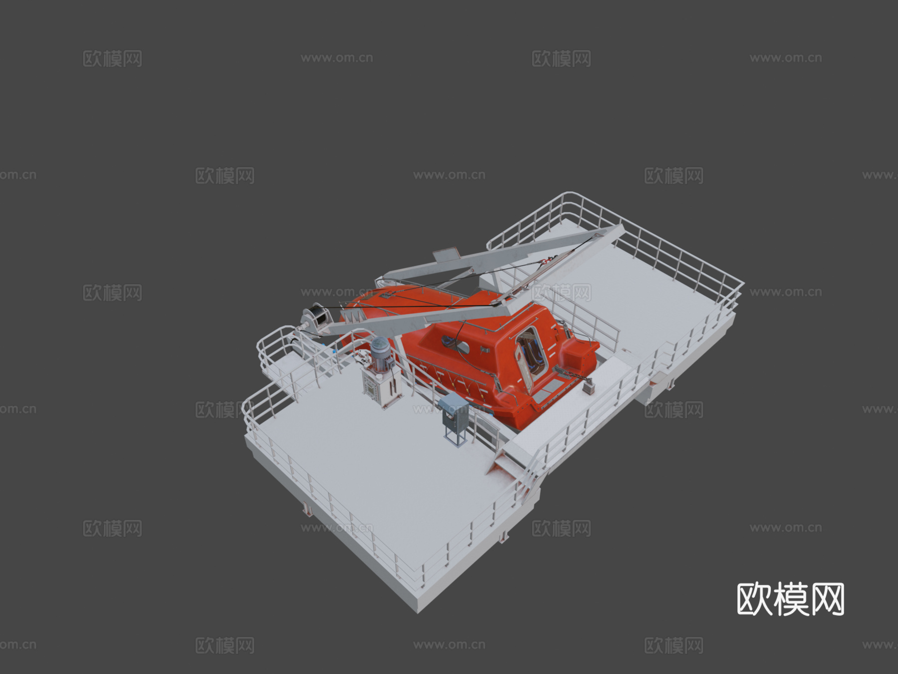 救生艇3d模型