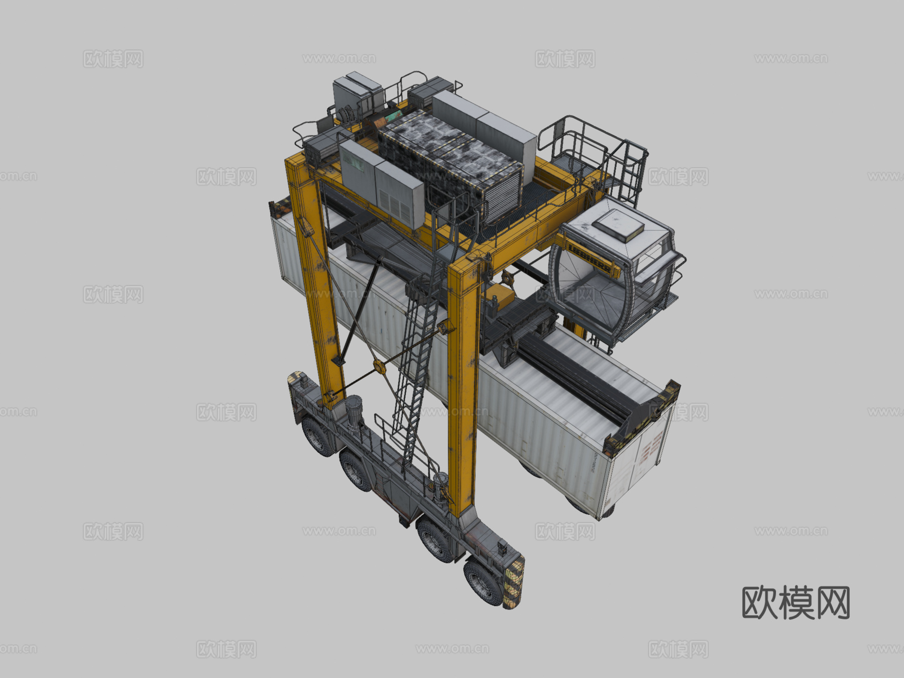 跨运车 集装箱搬运车3d模型