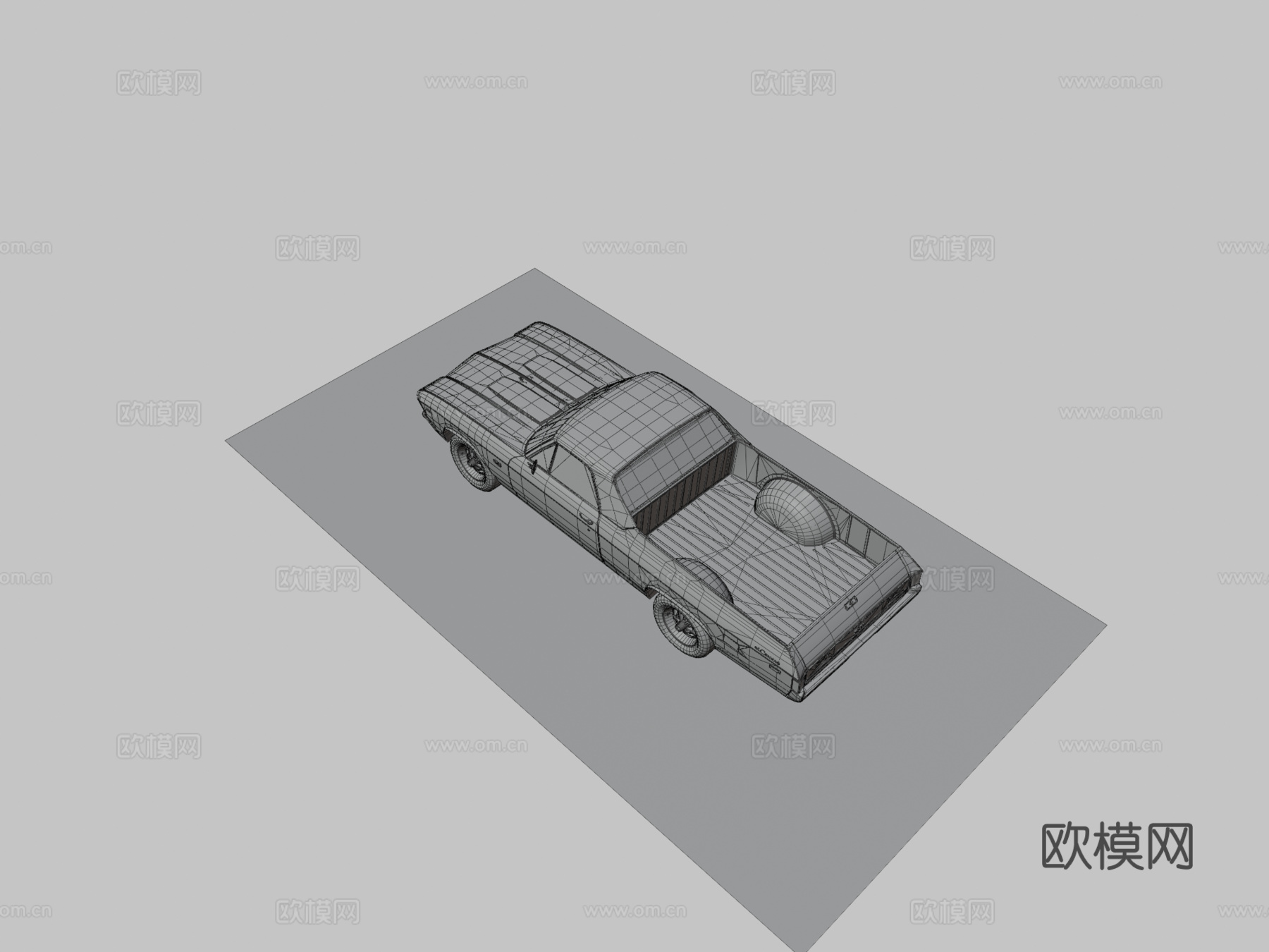 平托汽车 老爷车3d模型