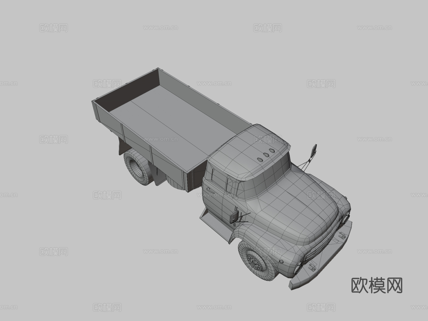 生锈的旧苏联卡车3d模型