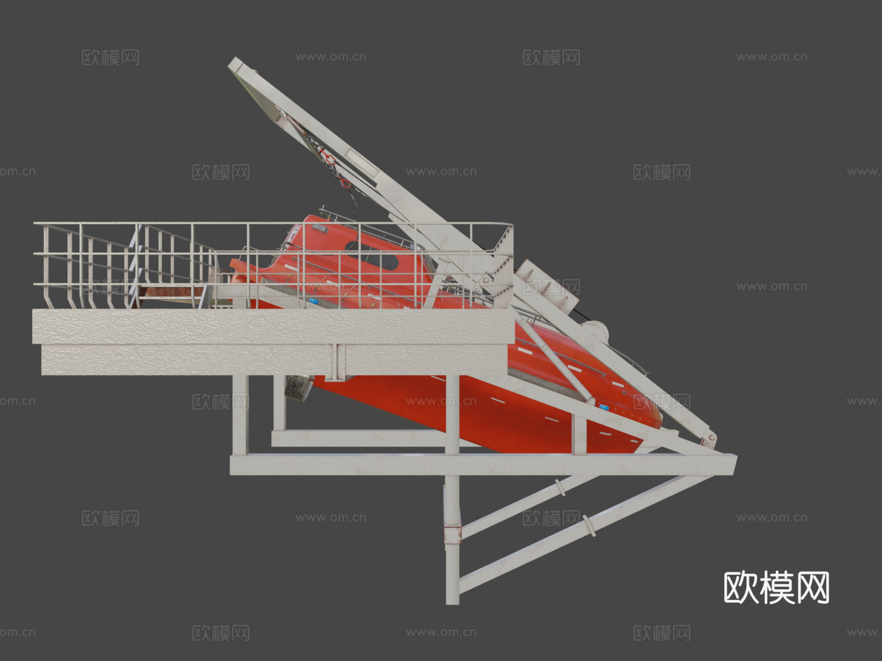救生艇3d模型