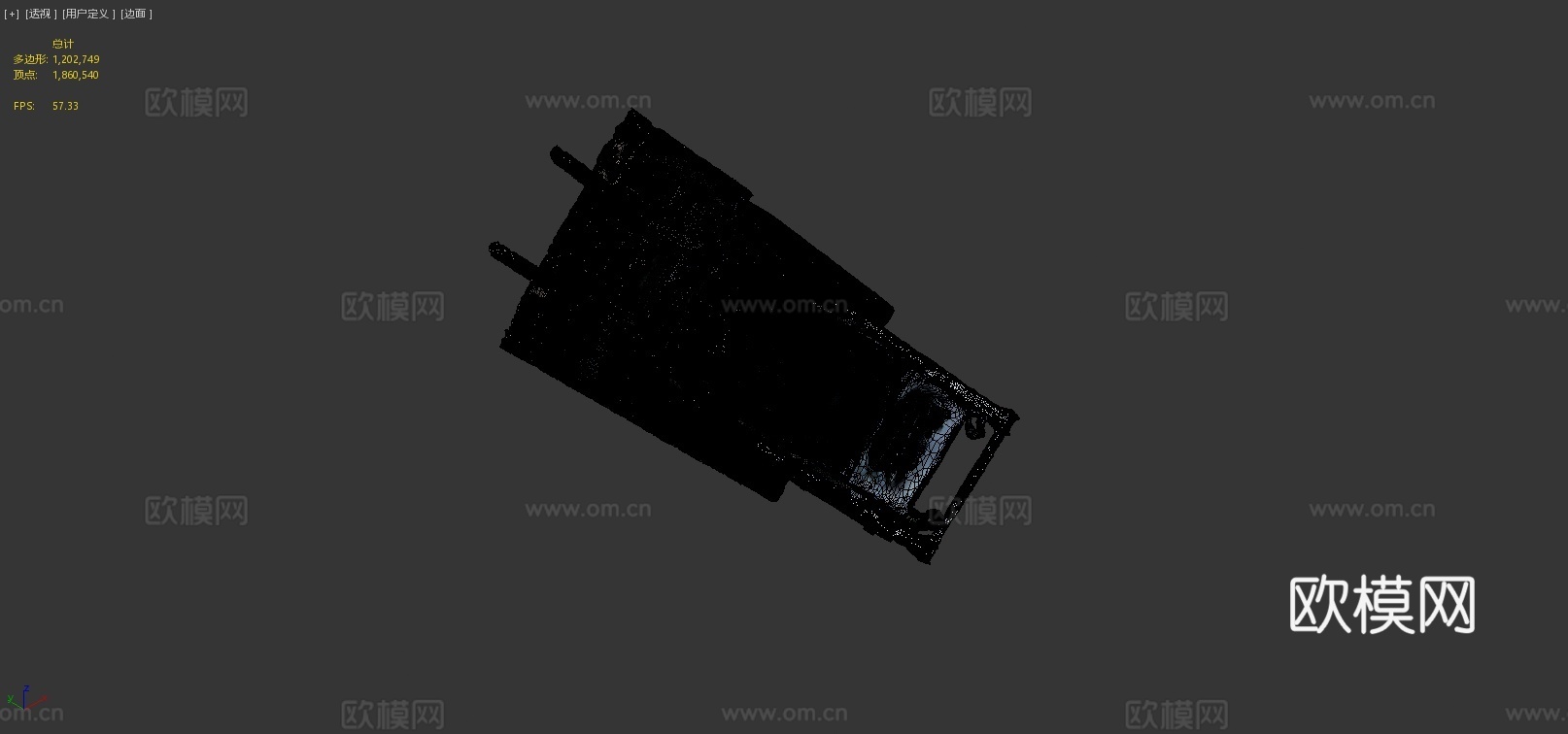 山猫推土机 挖掘机3d模型