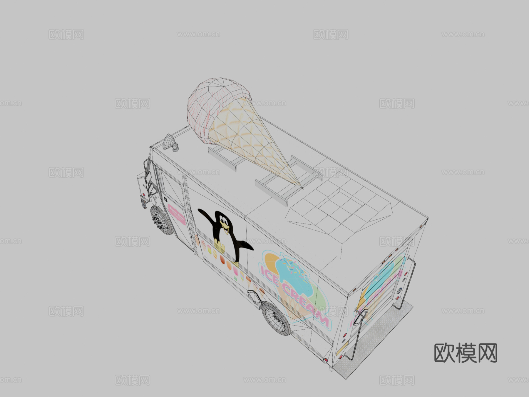 冰淇淋车3d模型