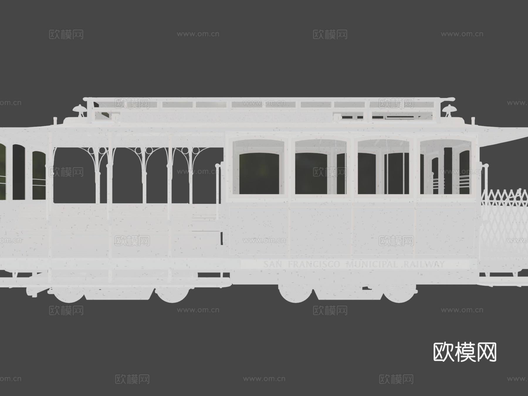 旧金山缆车3d模型