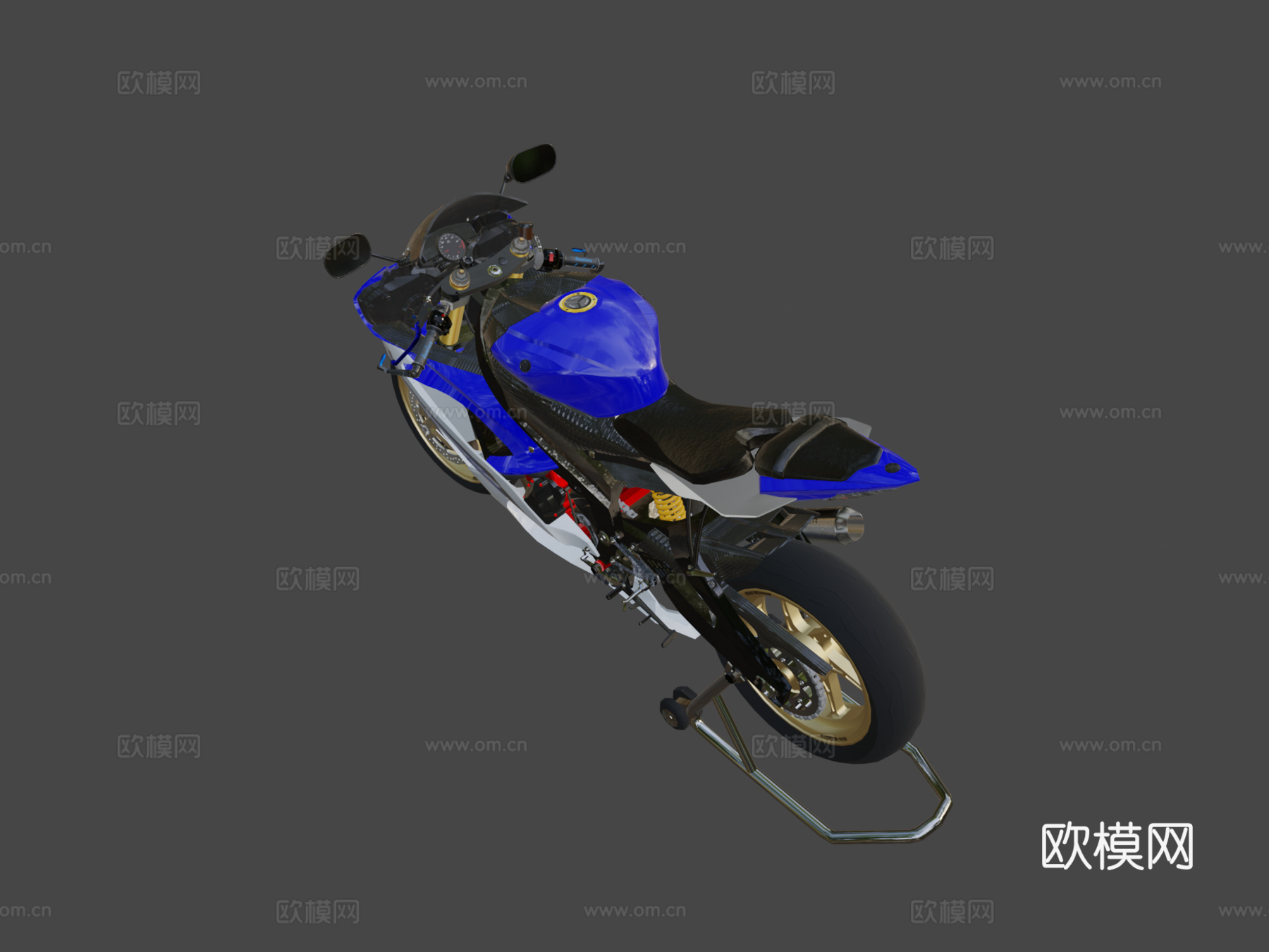 雅马哈 YZF R6摩托车3d模型