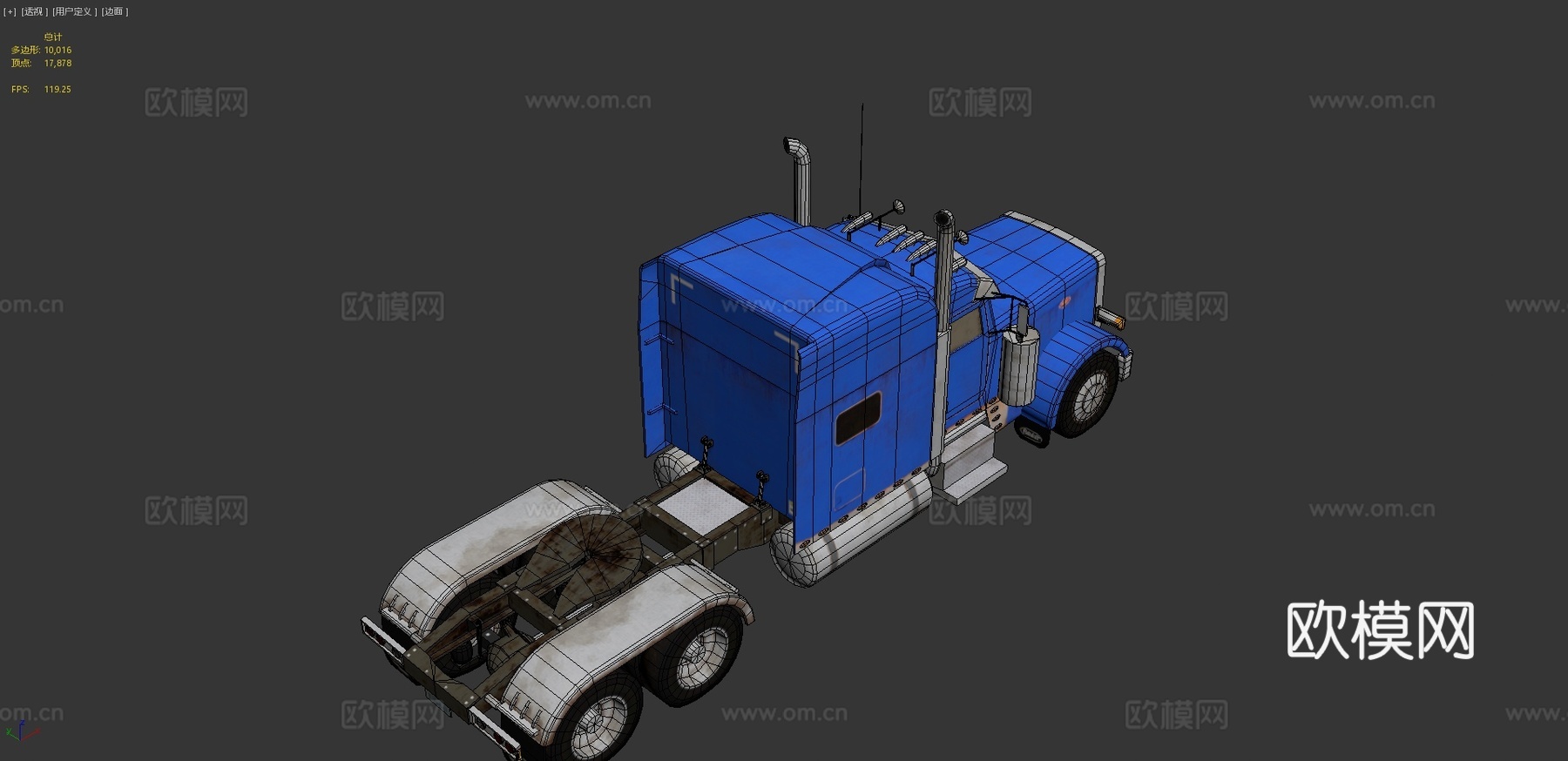 美国彼得比尔特卡车3d模型