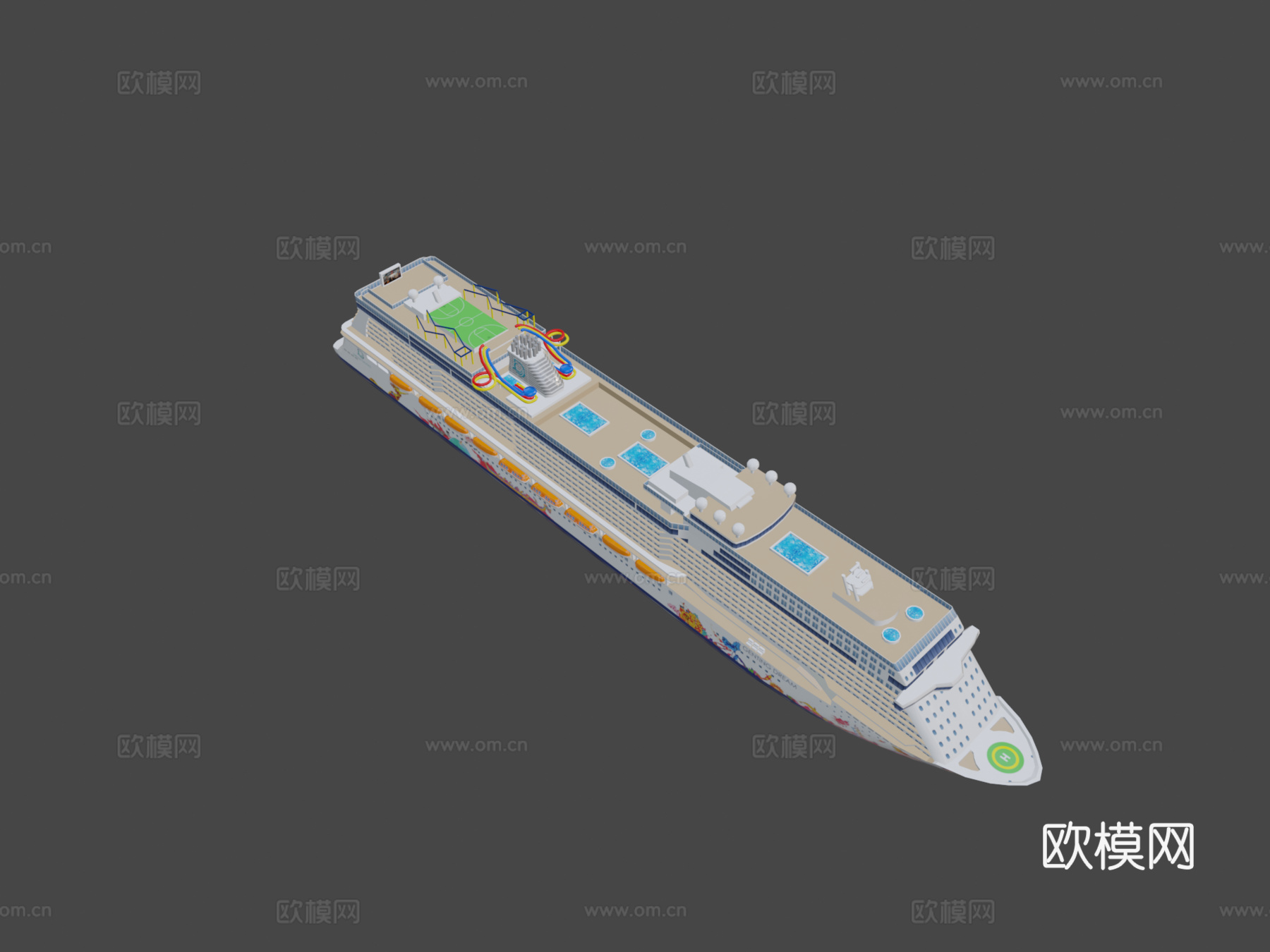 云顶梦号游轮3d模型