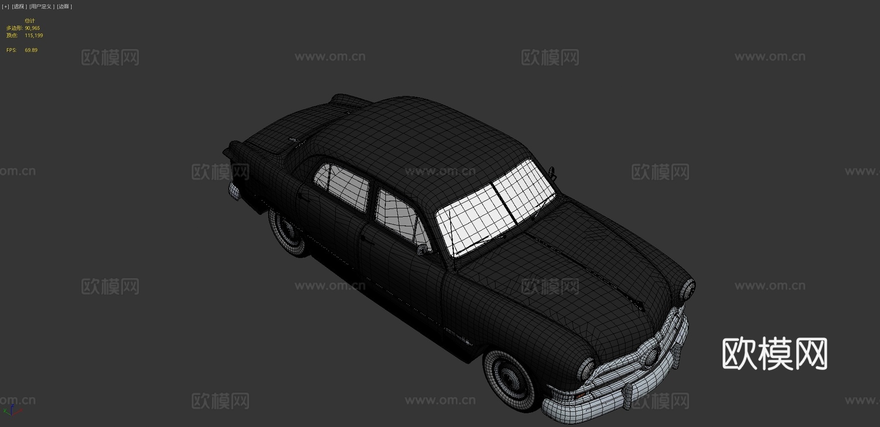 年代轿车3d模型