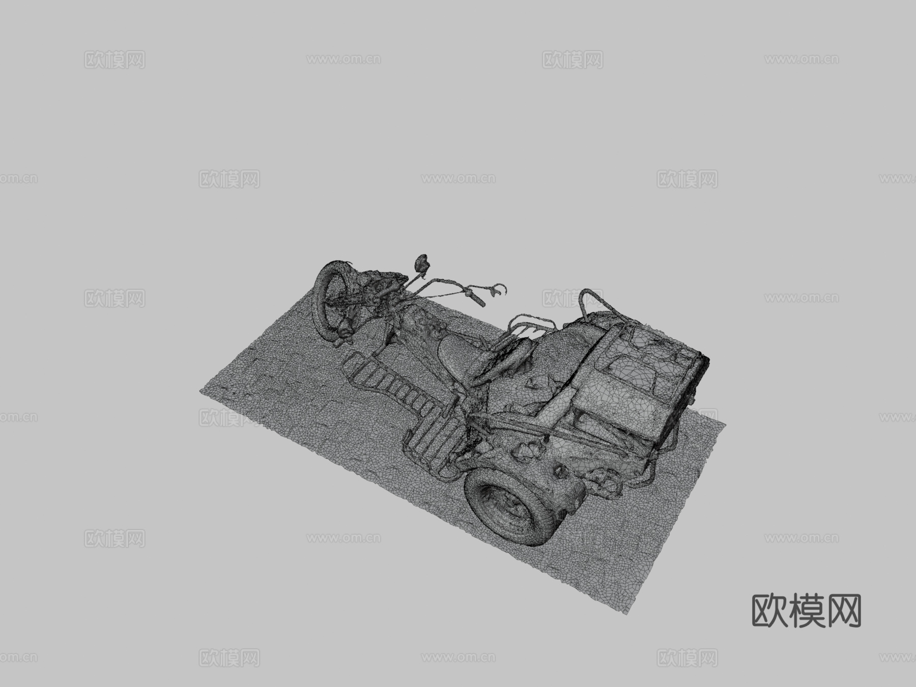 HS5 三轮车3d模型