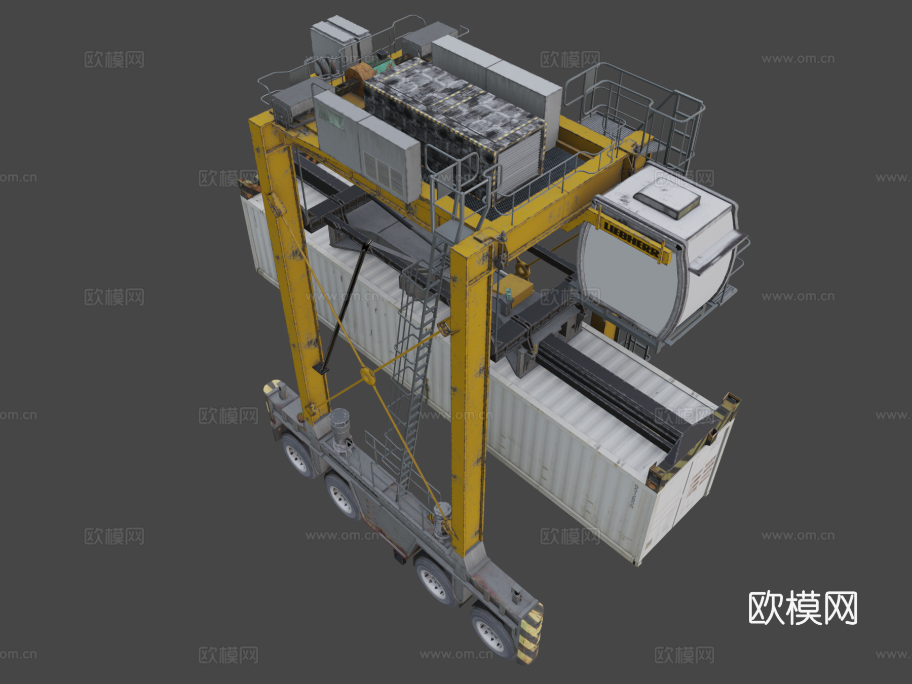 跨运车 集装箱搬运车3d模型