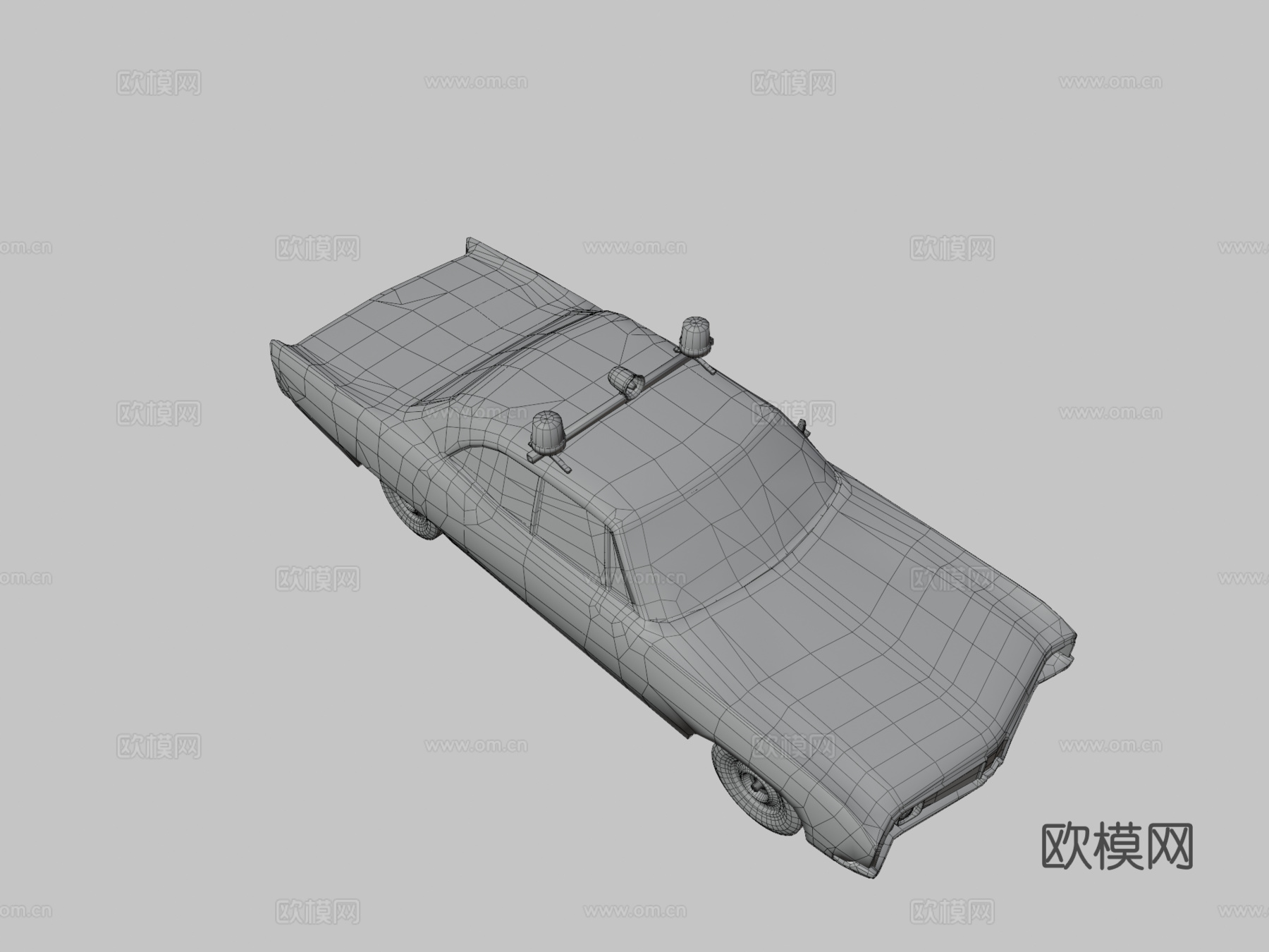 年别克野猫警车3d模型