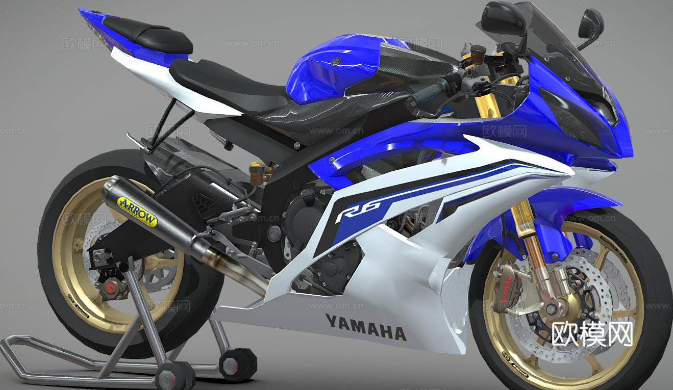 雅马哈 YZF R6摩托车3d模型