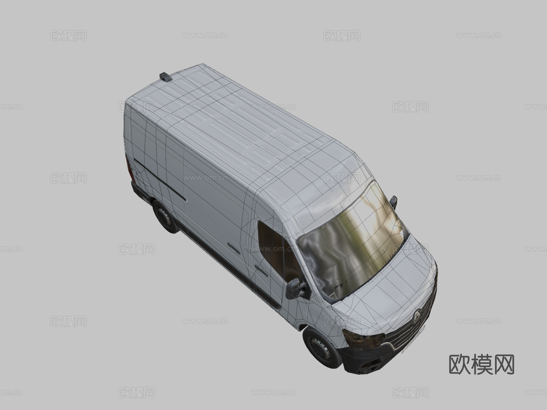 MasterL2H款雷诺 2厢式货车3d模型