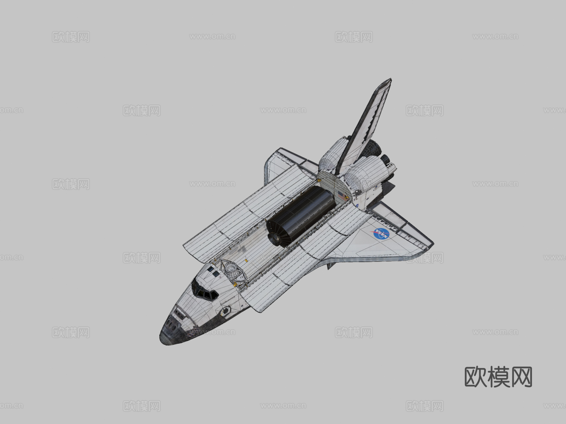 奋进号航天飞机3d模型