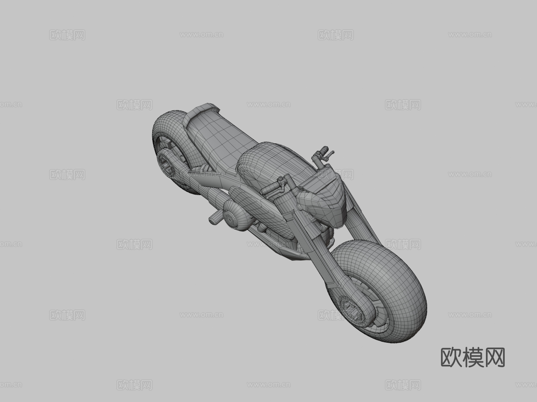 赛博朋克摩托车3d模型