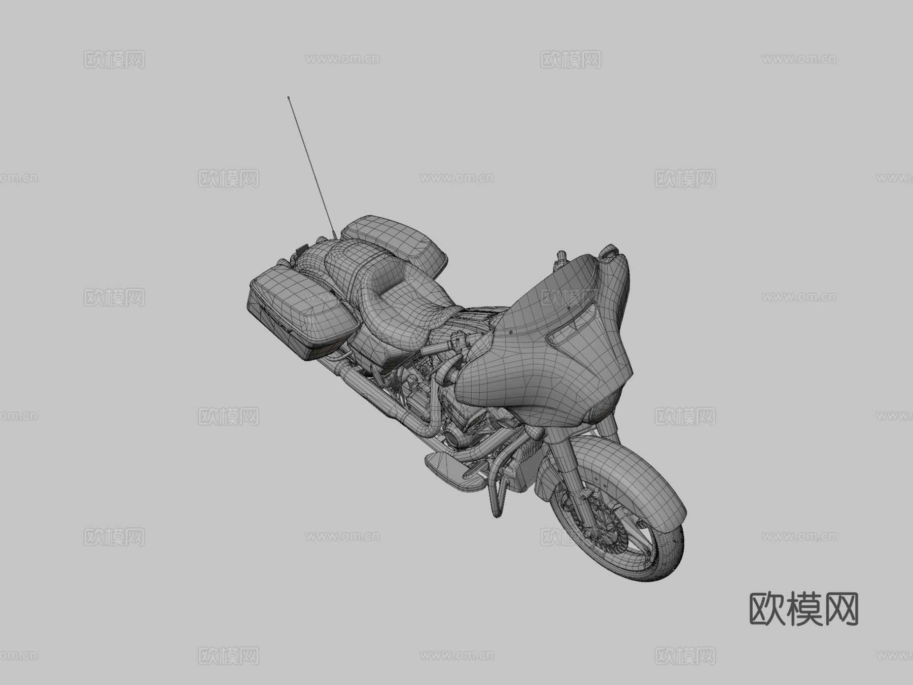 哈雷戴维森街霸 摩托车3d模型