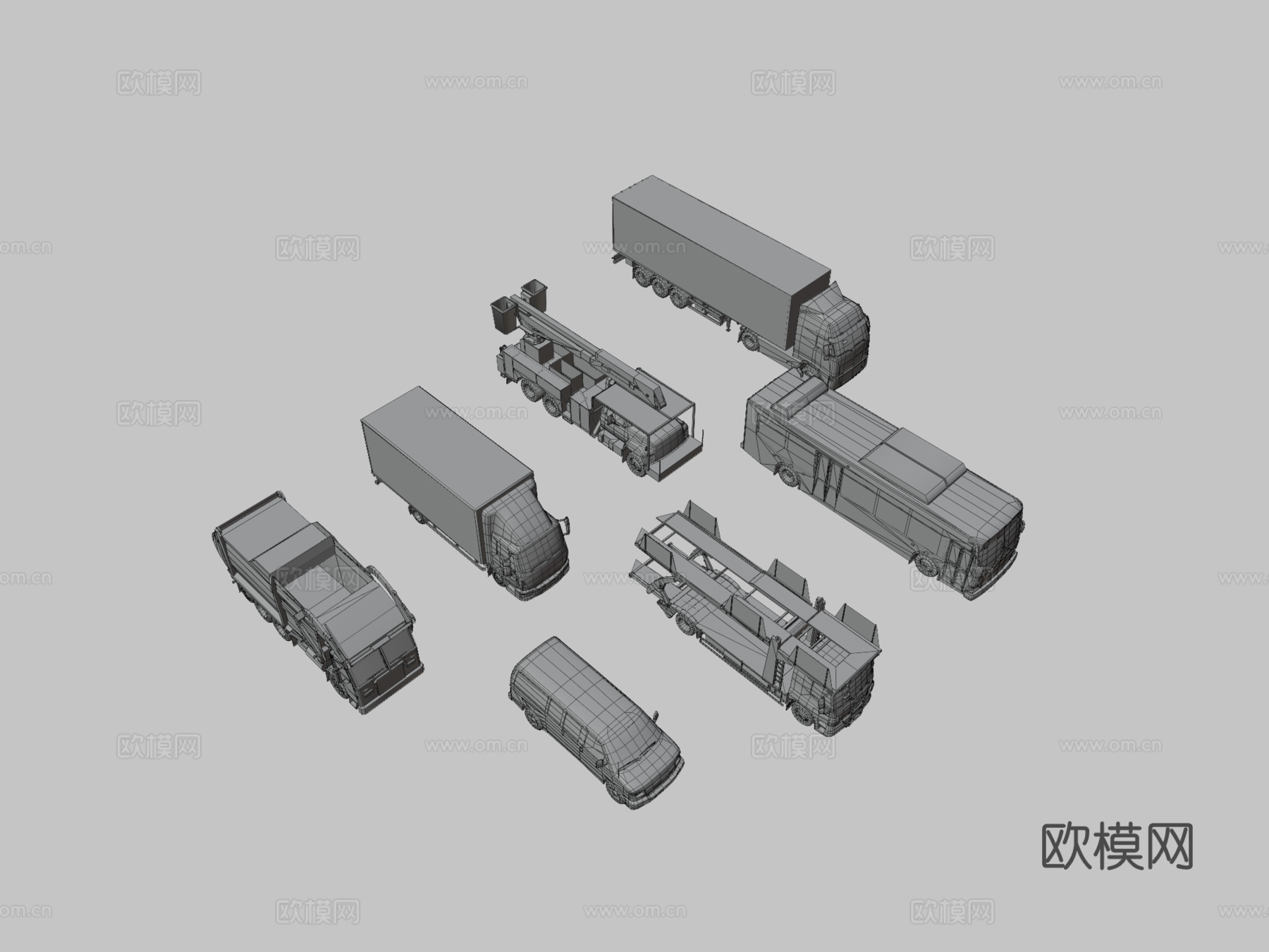 汽车 卡车 货运车3d模型