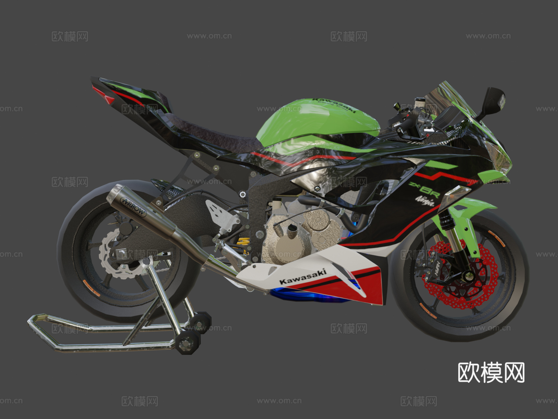 川崎 ZX6R2021 摩托车3d模型