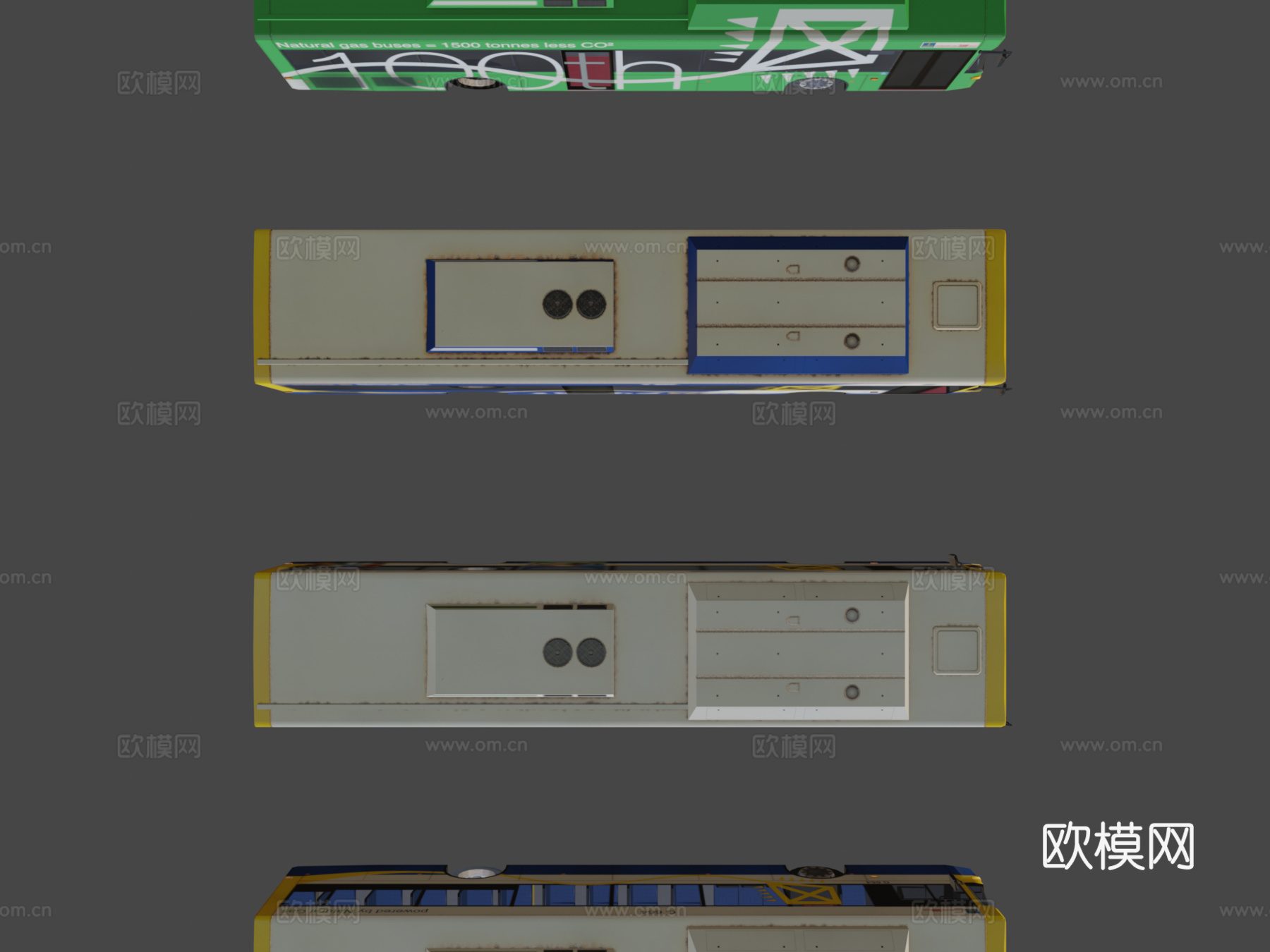 汽车 巴士 公交车3d模型